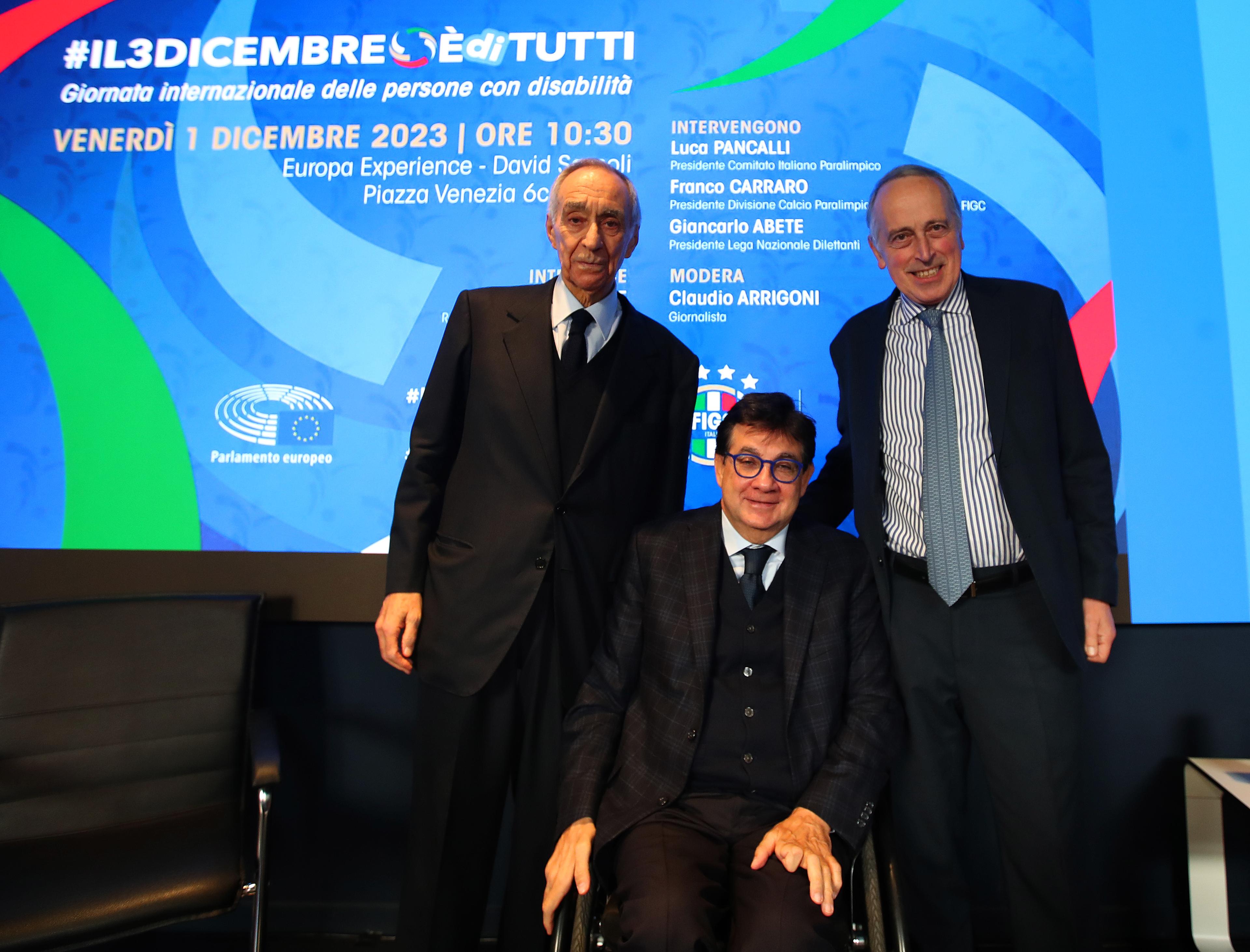 ROME, ITALY - DECEMBER 01: FIGC DCPS press conference at Europa Experience on December 01, 2023 in Rome, Italy. (Photo by Paolo Bruno/Getty Images)