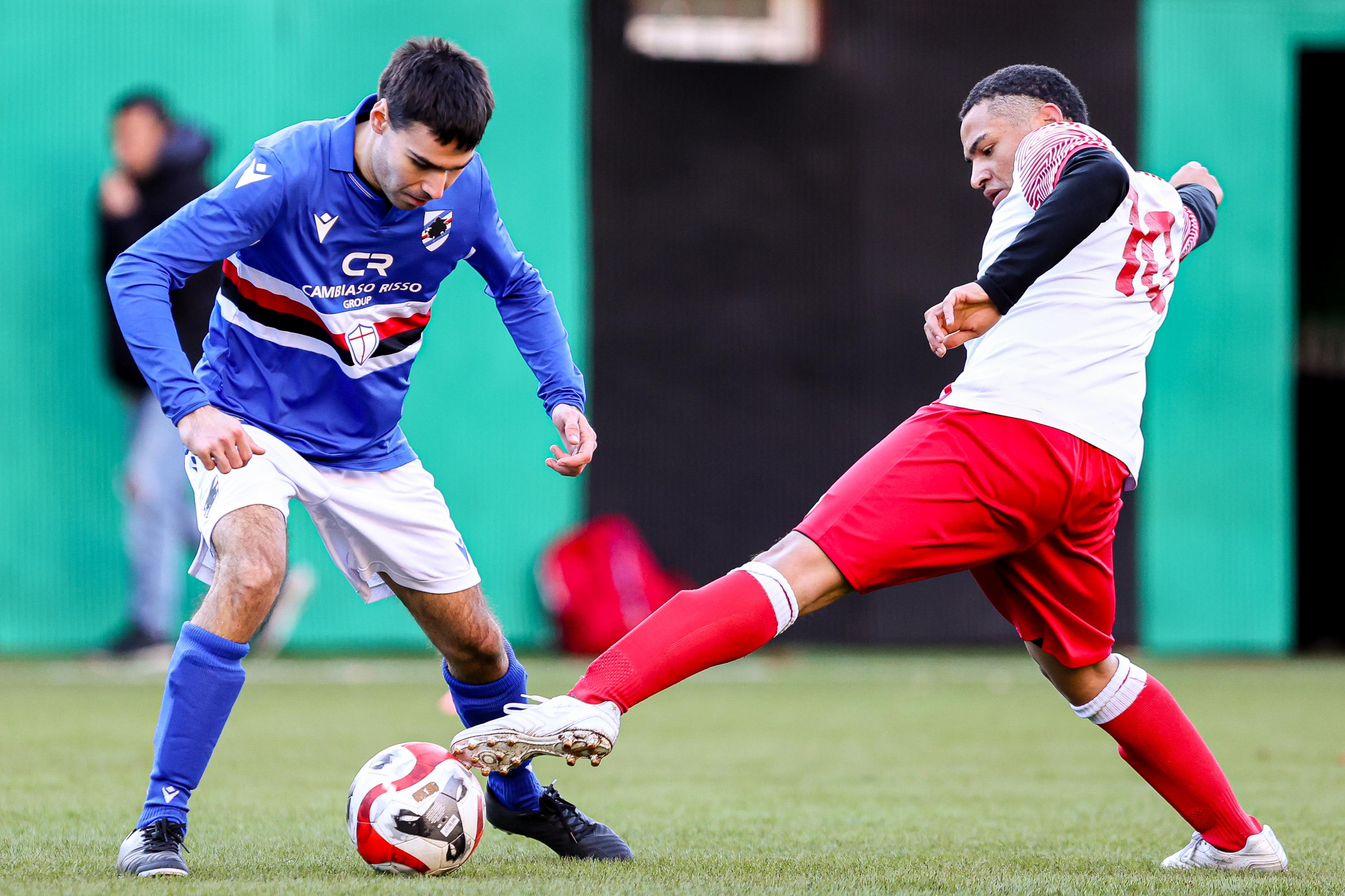 GENOA, ITALY - DECEMBER 3: Scenes from a match played between Sampdoria and Bic Genova during a Figc - Dcps event for the International Day of Persons with Disabilities at Campo sportivo Strinati - Baiardo on December 3, 2023 in Genoa, Italy. (Photo by Simone Arveda/Getty Images)