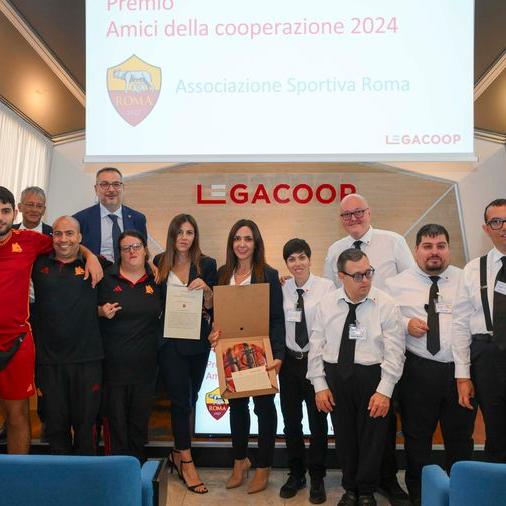 AS Roma e Meta Coop, un connubio che ha appena meritato il premio 'Amici della cooperazione'