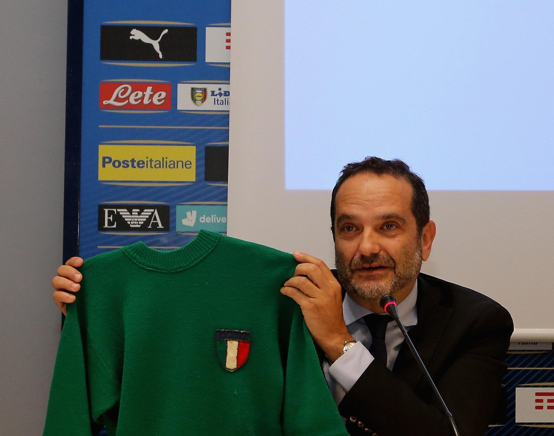 FLORENCE, ITALY - OCTOBER 08: FIGC 'Sponsor Day' at Centro Tecnico Federale di Coverciano on October 8, 2019 in Florence, Italy. (Photo by Paolo Bruno/Getty Images)
