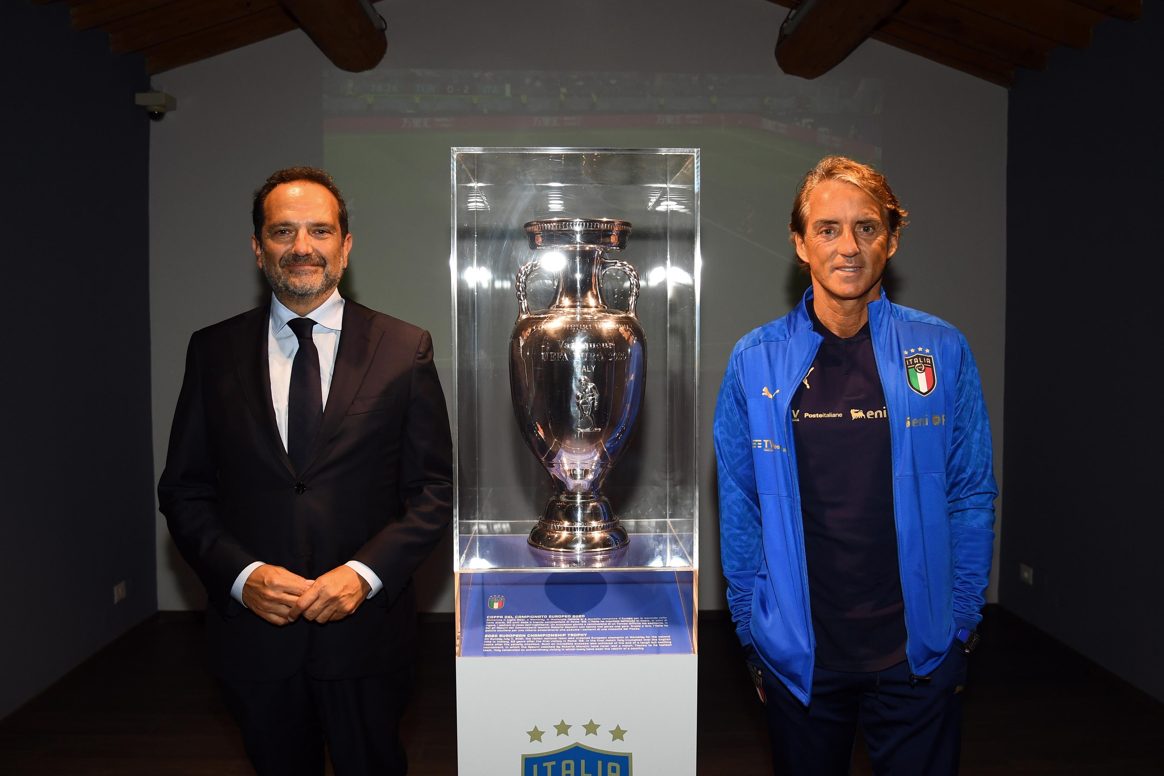 Mancini e Bonucci al Museo del Calcio