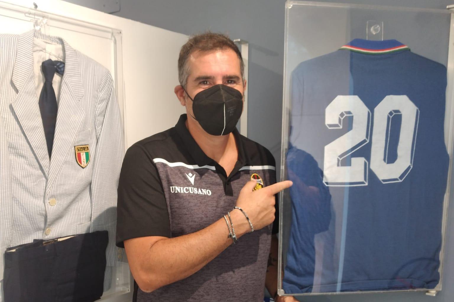 Cristiano Lucarelli visita il Museo del Calcio di Coverciano
