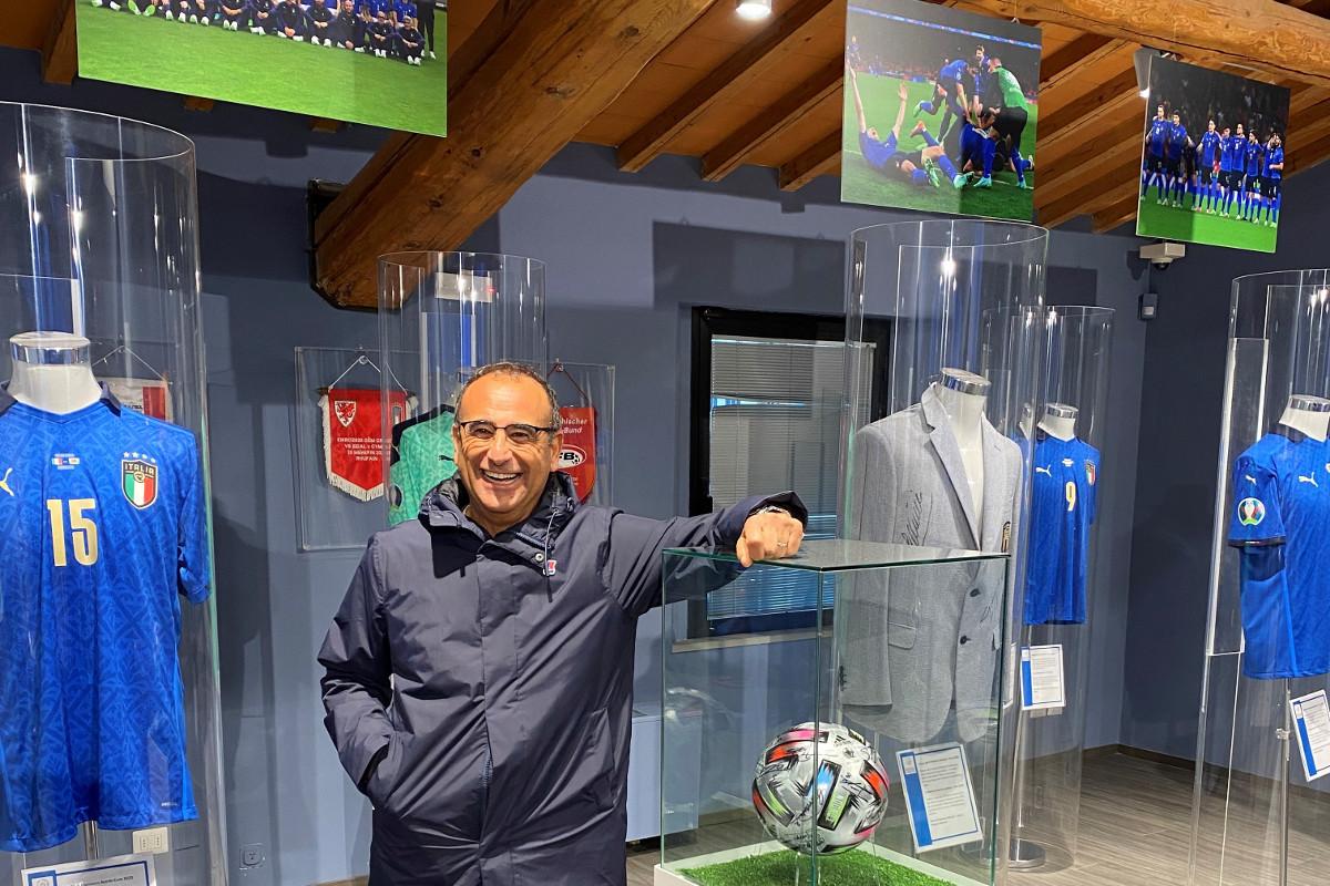 Carlo Conti ha visitato il Museo del Calcio