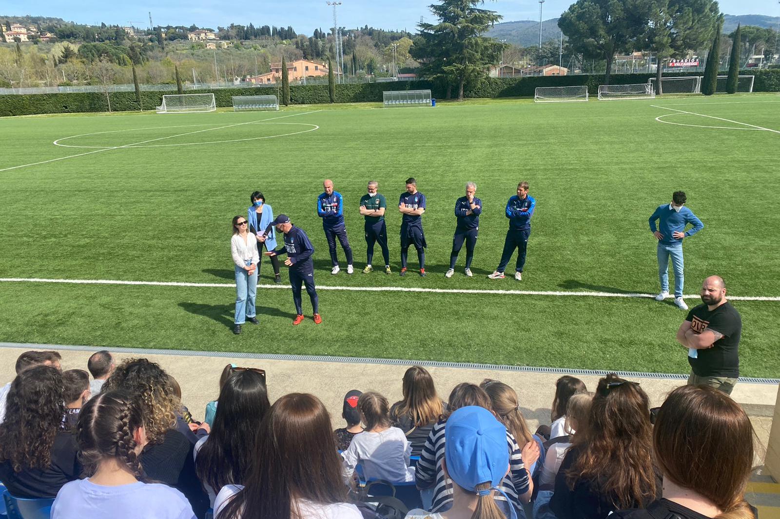I bambini ucraini ospiti al Museo del Calcio per un pomeriggio di giochi