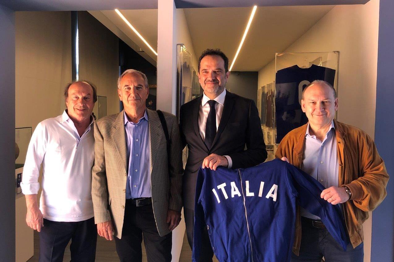 La famiglia di Edmondo Fabbri al Museo del Calcio
