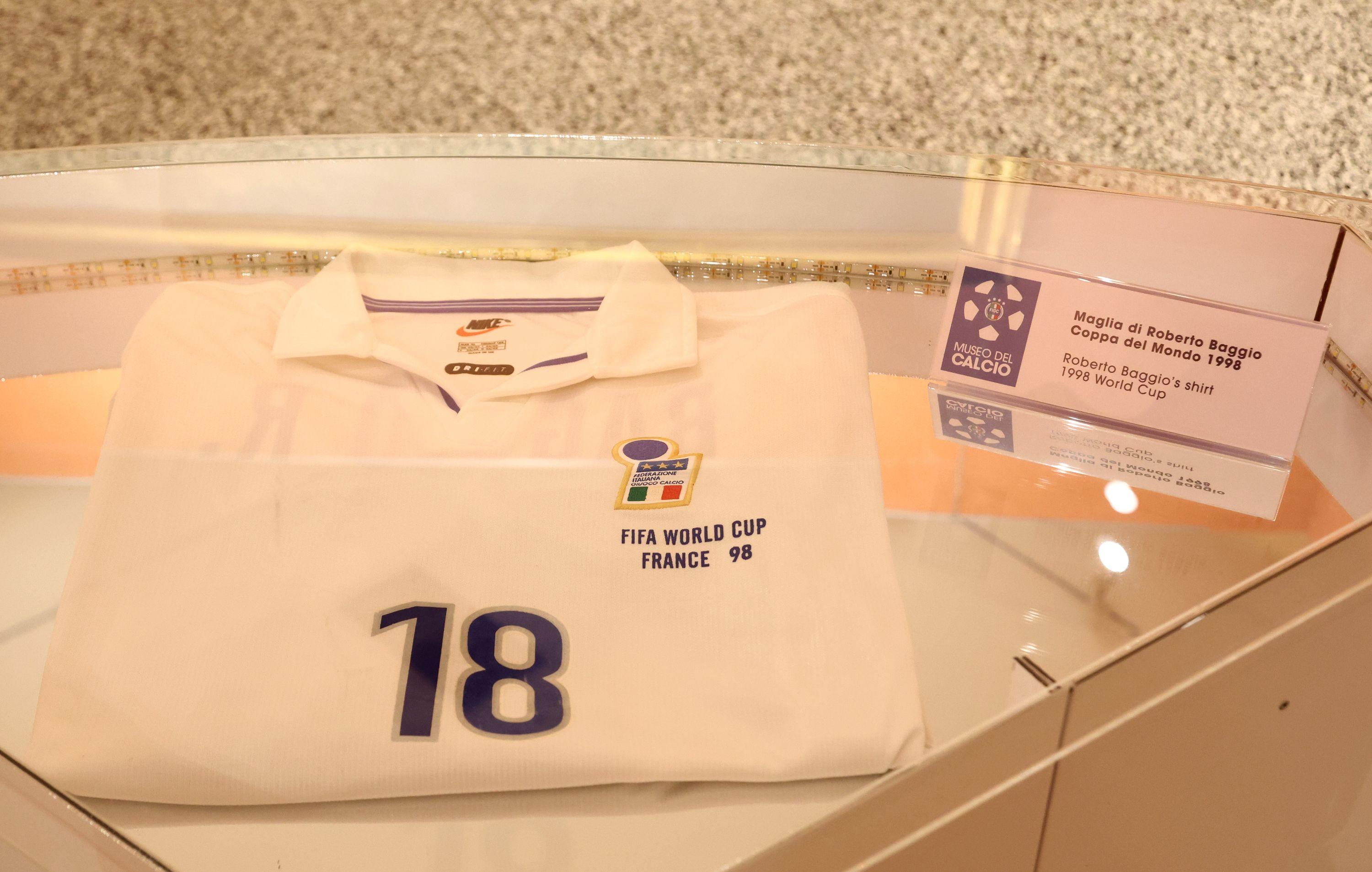 REGGIO CALABRIA, ITALY - MARCH 25: FIGC Museum Memorabilia dipslayed in Pinacoteca Civica on March 25, 2023 in Reggio Calabria, Italy. (Photo by Maurizio Lagana/Getty Images)
