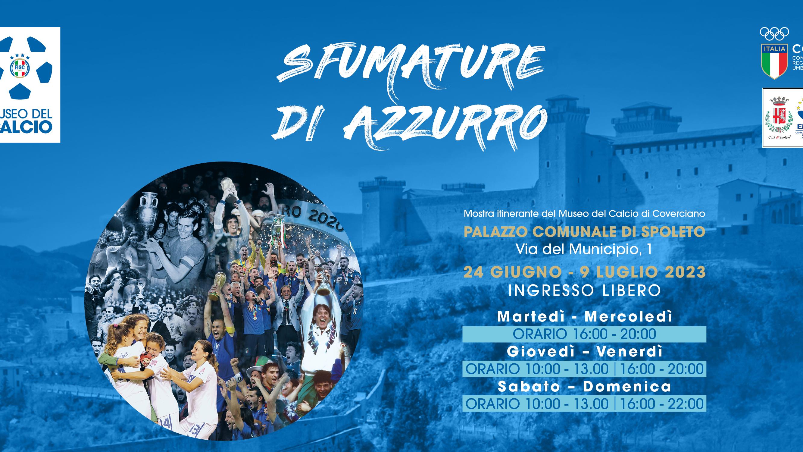 ‘Sfumature di Azzurro’: lthe Football Museum's travelling exhibition makes a stop in Spoleto