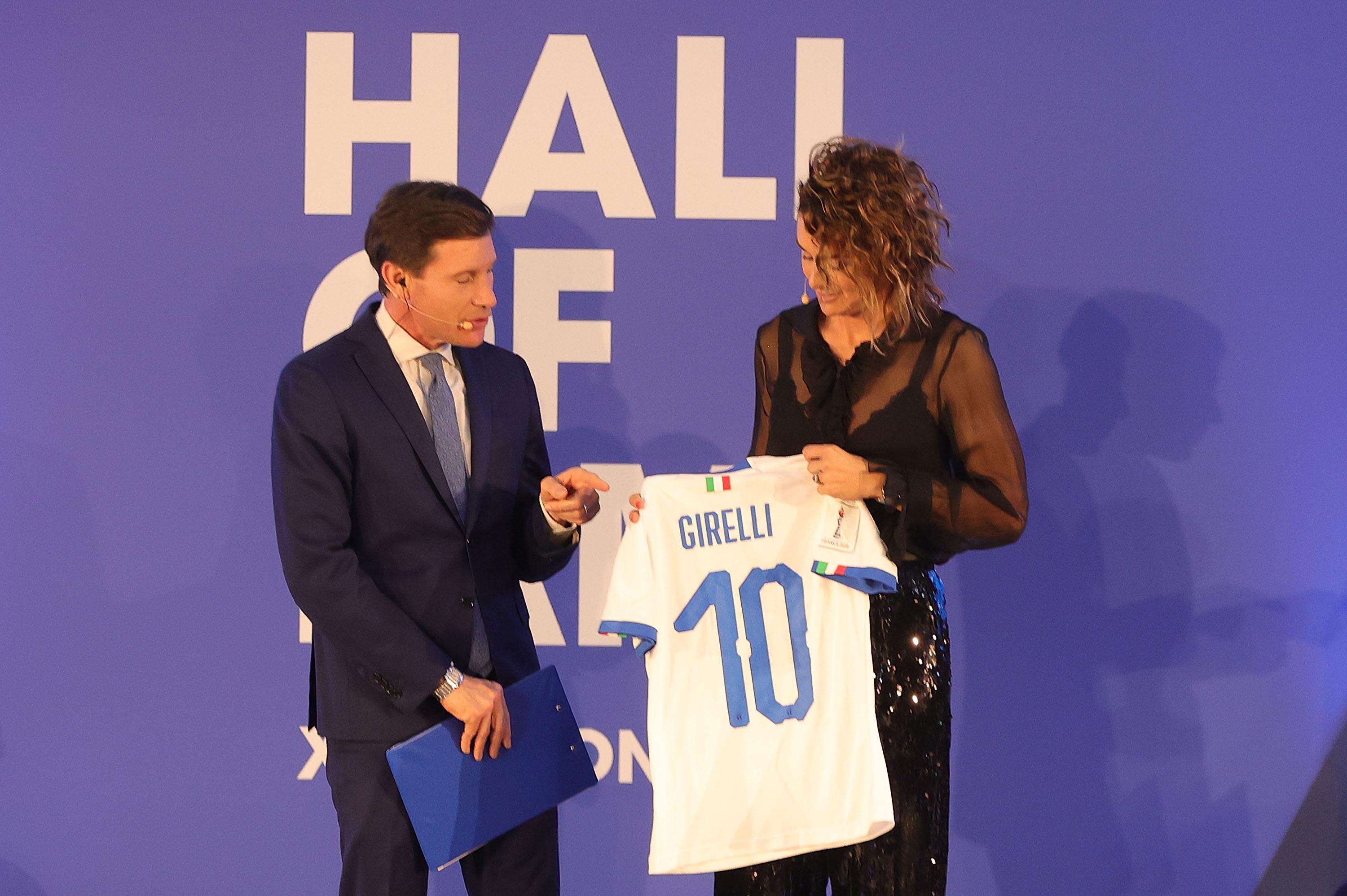 FLORENCE, ITALY - NOVEMBER 13: Cristiana Girelli of Juventus Women during FIGC Hall of Fame at Centro Tecnico Federale di Coverciano on November 13, 2023 in Florence, Italy. (Photo by Gabriele Maltinti/Getty Images) *** Local Caption *** Cristiana Girelli