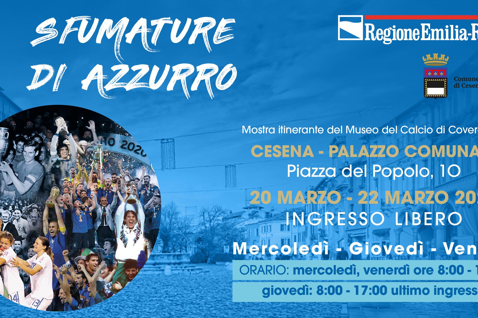 Free entry to the football museum's Sfumature di Azzurro exhibition in Cesena