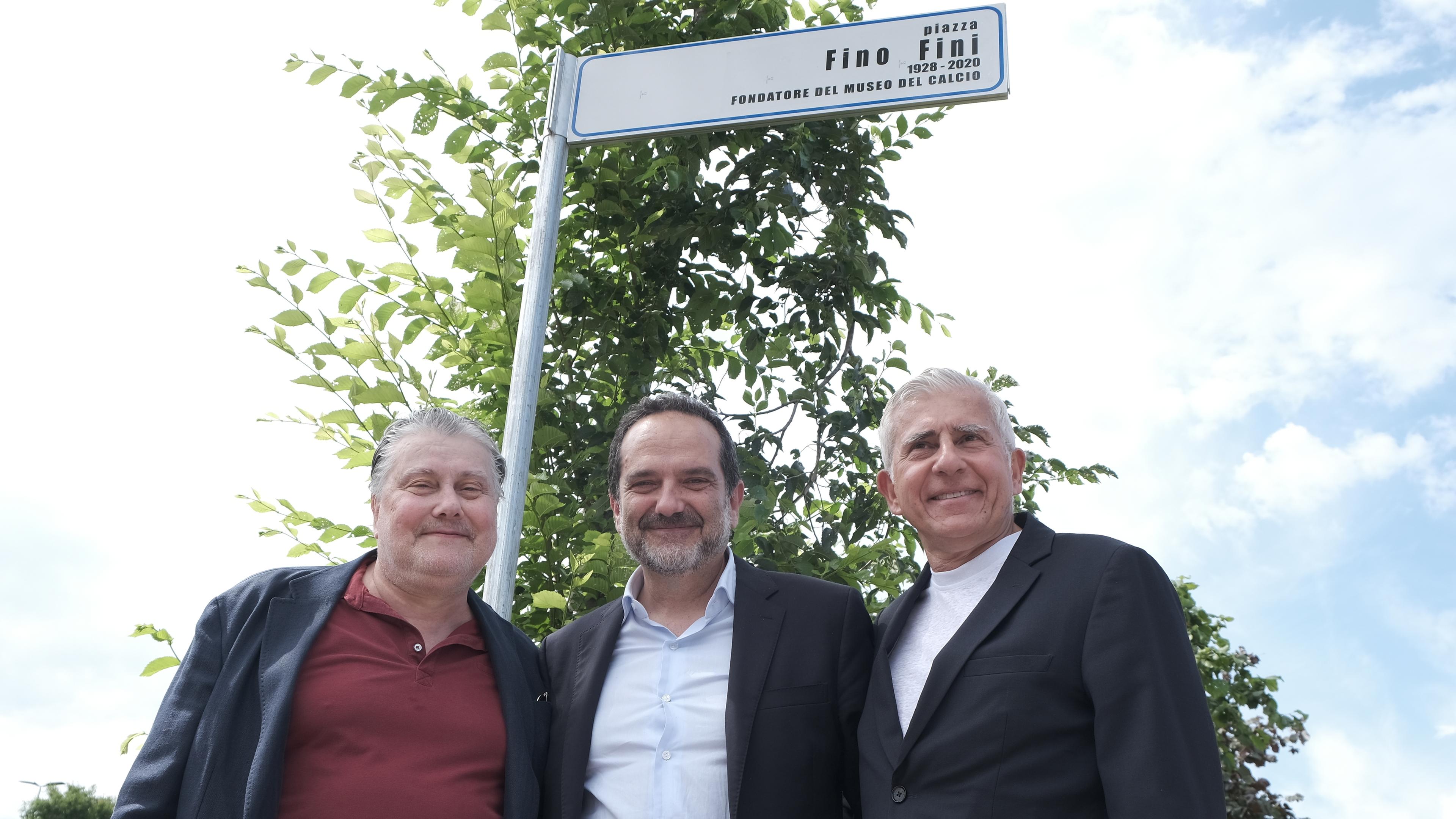 The square in front of the Football Museum named after Fino Fini
