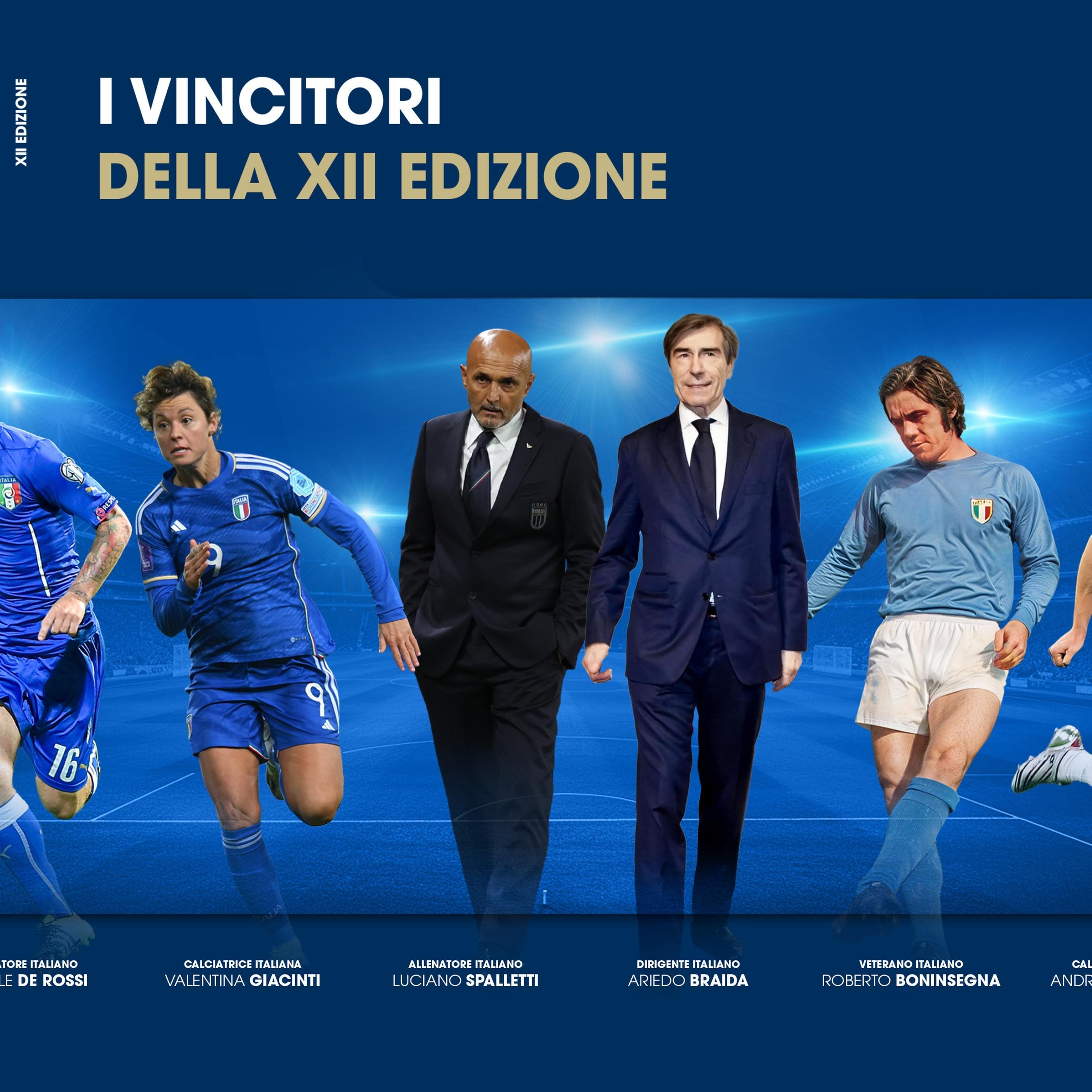 Six new stars in the 'Italian Football Hall of Fame': Spalletti, De Rossi and Shevchenko among the winners
