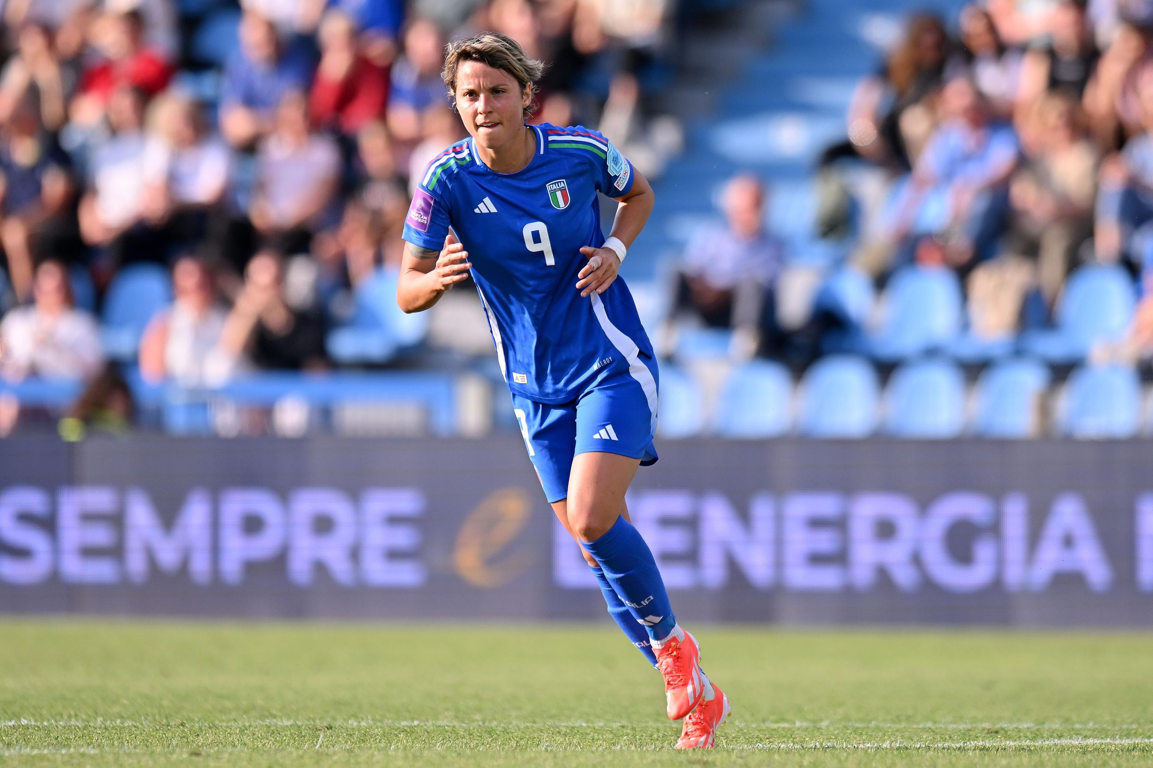 FERRARA, ITALY - JUNE 04: Valentina Giacinti of Italy during the UEFA Women's EURO 2025 Qualifier match between Italy and Norway at Stadio Paolo Mazza on June 04, 2024 in Ferrara, Italy. (Photo by Alessandro Sabattini/Getty Images)
