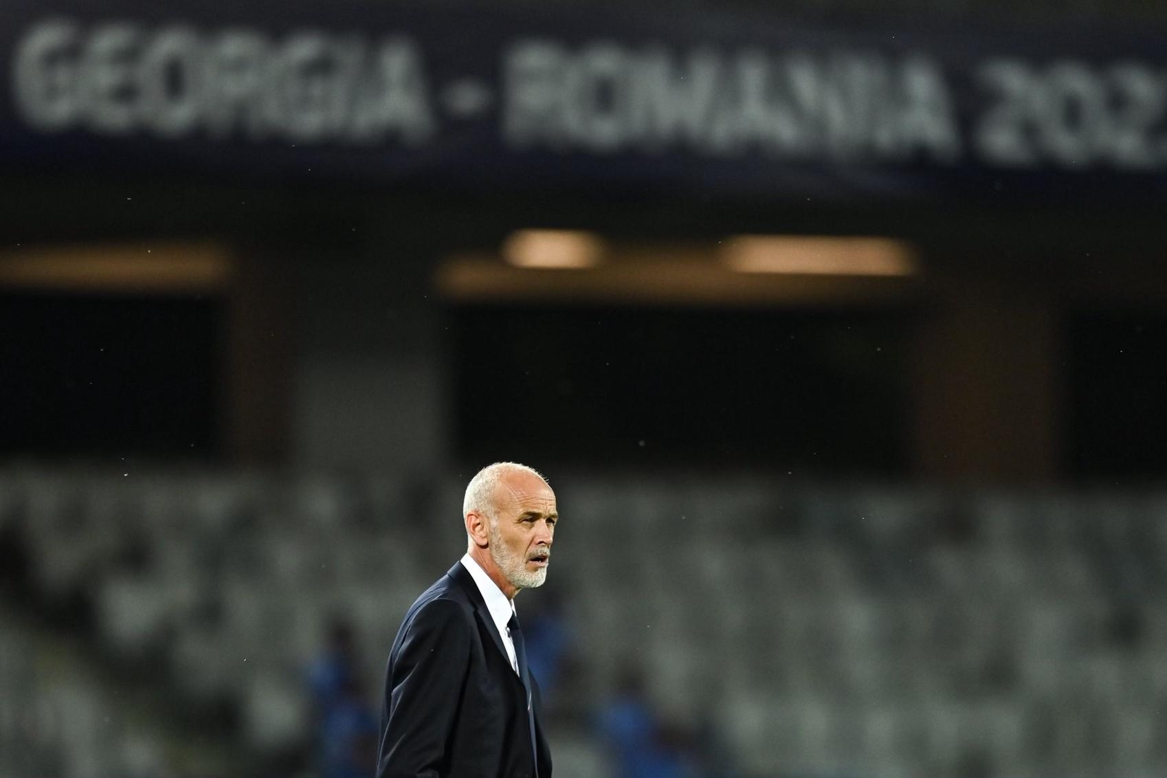 CLUJ-NAPOCA, ROMANIA - JUNE 22: Italy manager Paolo Nicolato during the UEFA Under-21 EURO 2023 Finals Group D match between France and Italy at the Cluj Arena on June 22, 2023 in Cluj Napoca, Romania. (Photo by E\\u00F3in Noonan - Sportsfile/UEFA via Getty Images)