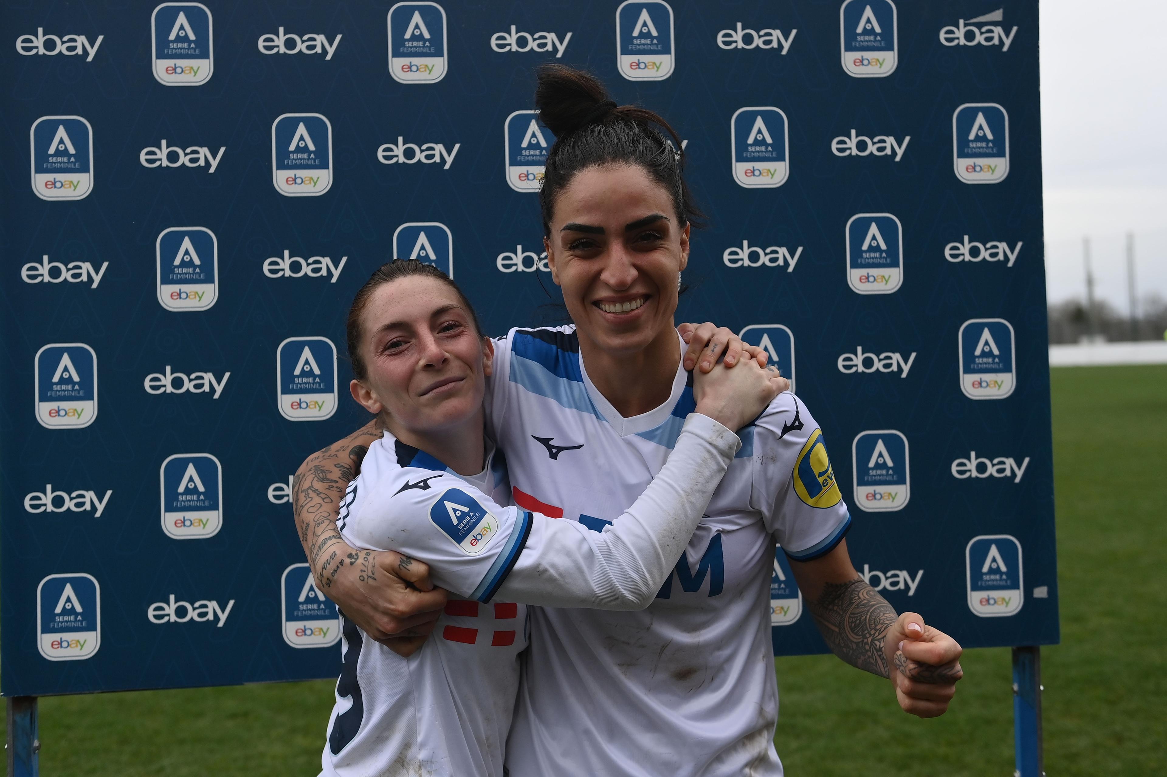 Noemi Visentin (Lazio Women) Martina Piemonte (Lazio Women) ; March1; 2025 - Football : Italian championship 2024 2025 Femminile ; 19°Day; match between Lazio Women 3-0 Sampdoria Women at Mirko Fersini Stadium ; Formello, Italy; ;( photo by aicfoto)(ITALY) [0855]