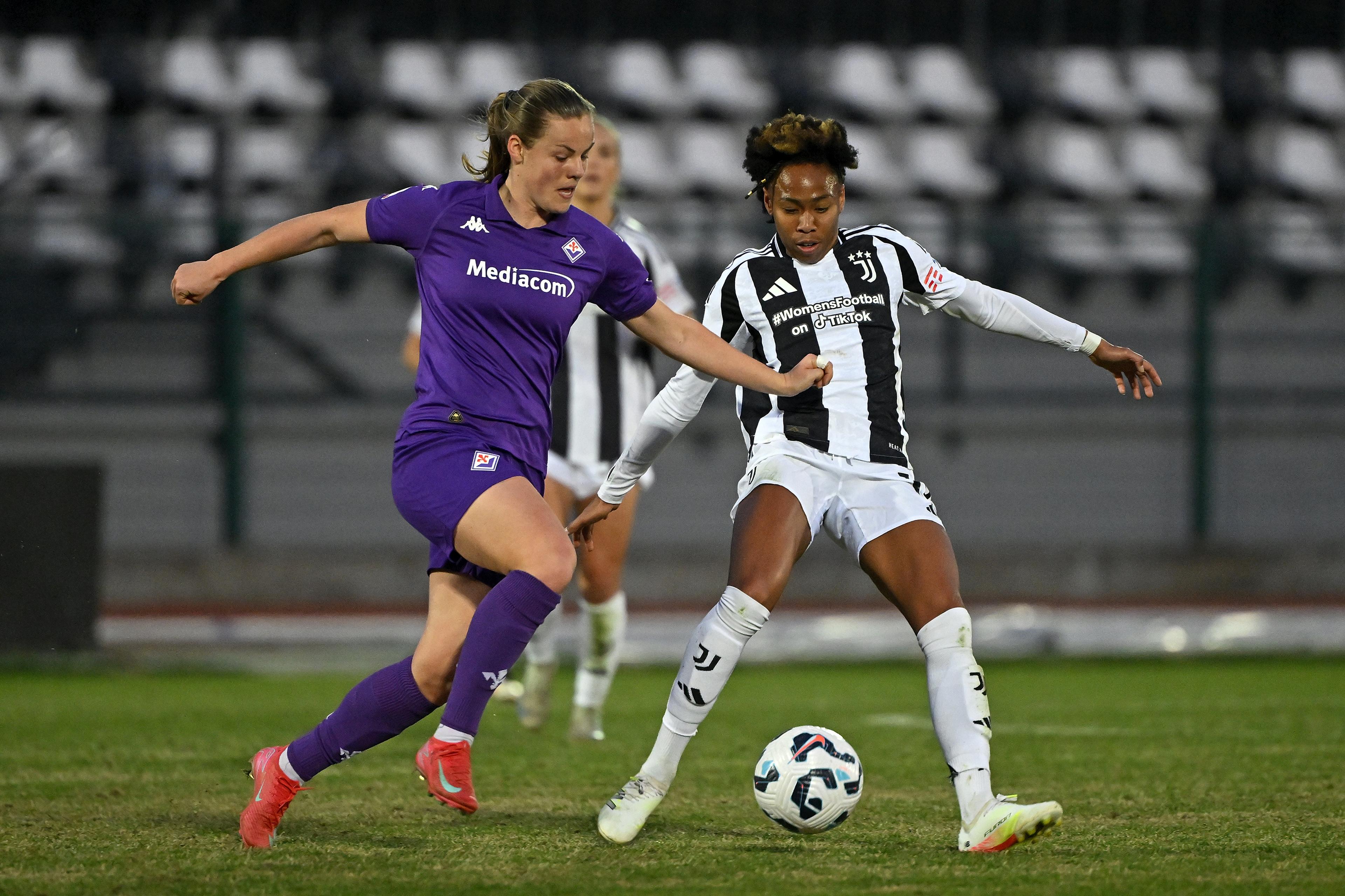 BIELLA, ITALY - MARCH 06: Lindsey Thomas of Juventus during the Women Coppa Italia match between Juventus and Fiorentina at Stadio Comunale Vittorio Pozzo Lamarmora on March 06, 2025 in Biella, Italy. (Photo by Filippo Alfero - Juventus FC/Juventus FC via Getty Images)