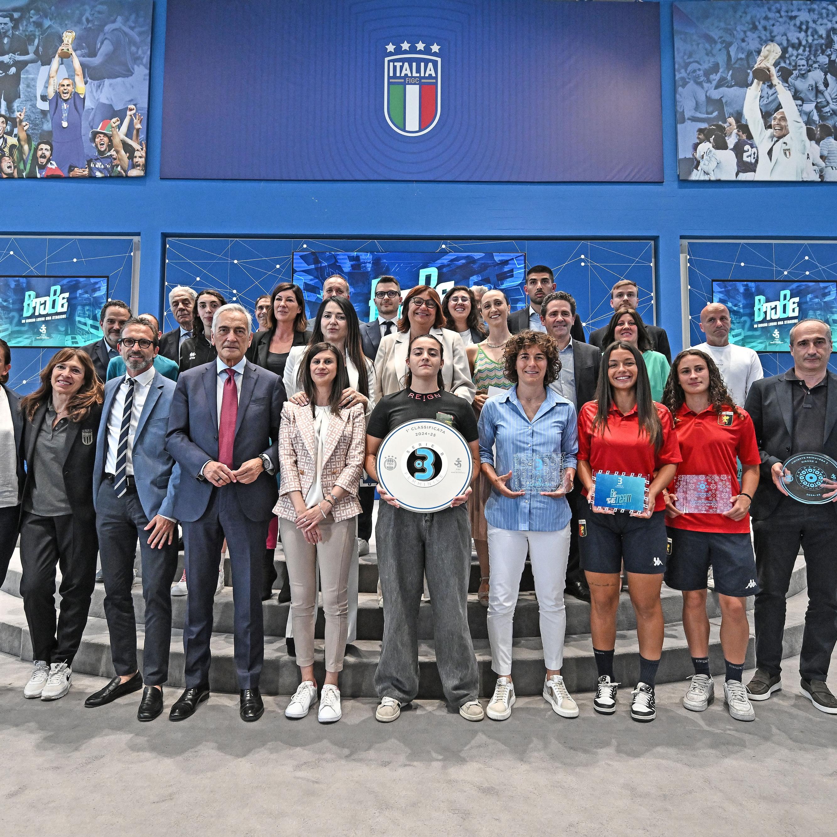 ‘B to Be’, Coverciano celebra le protagoniste della Serie B Femminile. Gravina: \"Una categoria fondamentale per promuovere l’attività calcistica in tutta Italia\"