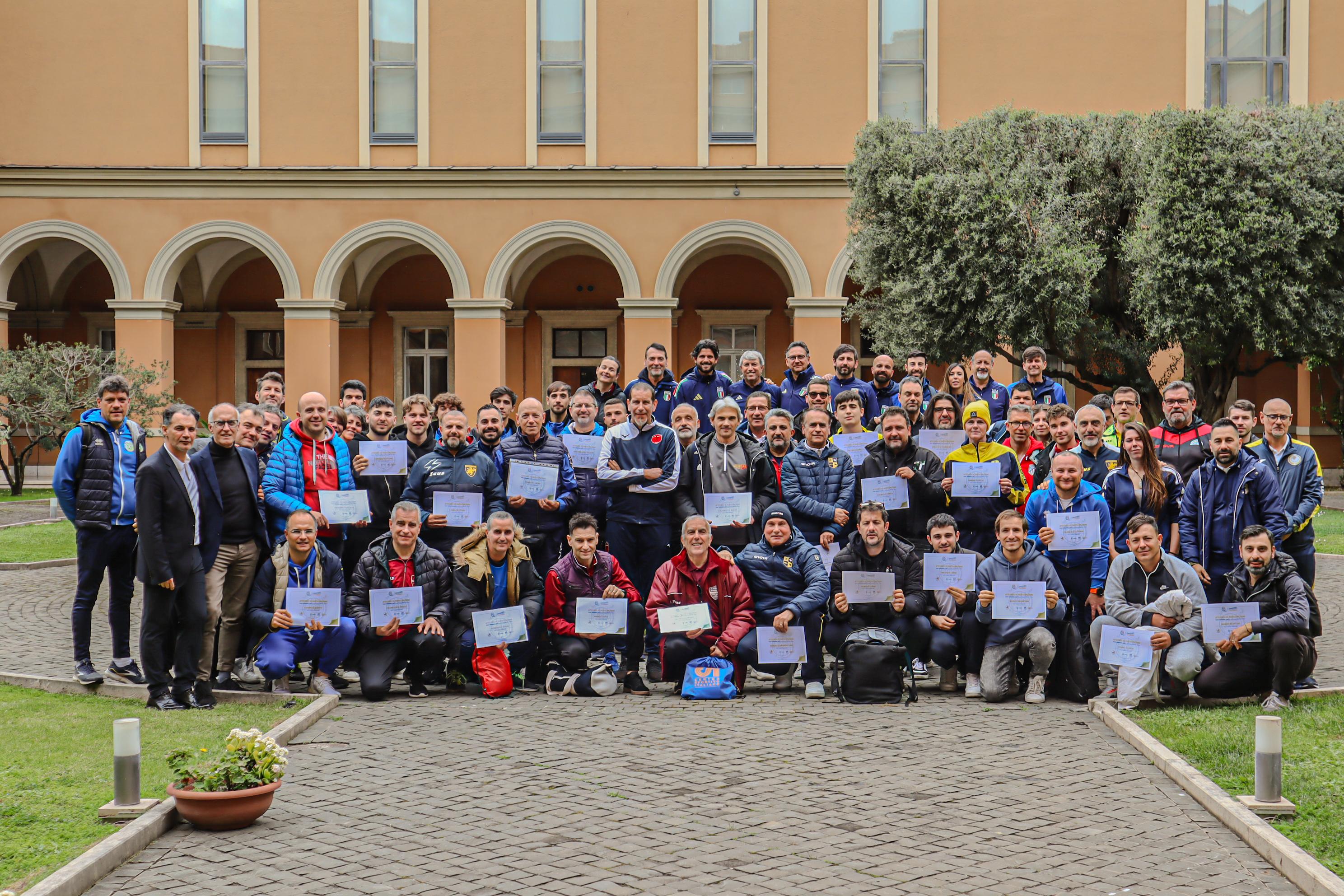 Concluso al Pontificio Seminario Romano Maggiore il corso per istruttori Grassroots Livello E per gli operatori sportivi delle parrocchie di Roma