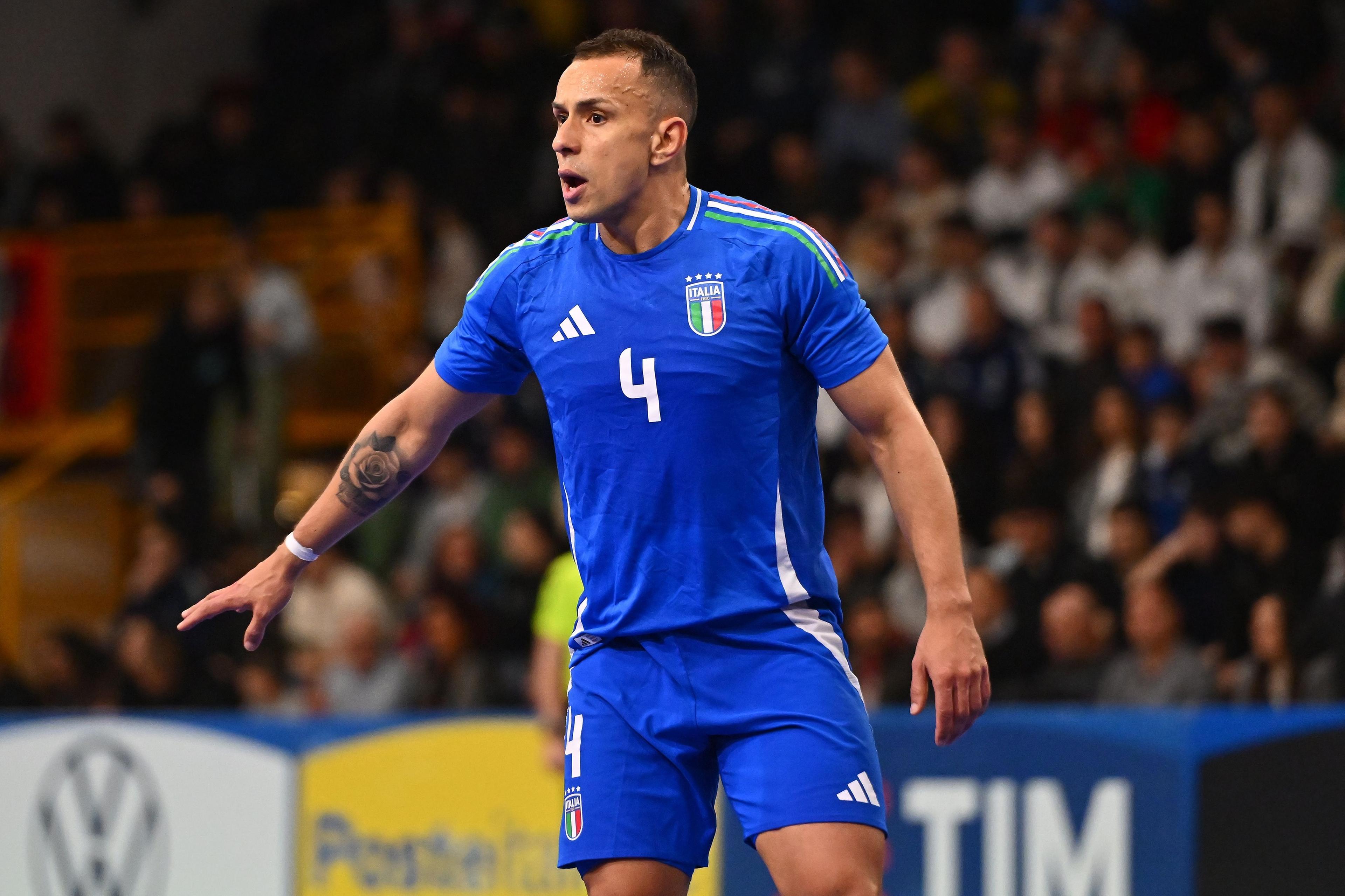 REGGIO NELL'EMILIA, ITALY - MARCH 06:Italo Rosetti of Italy during the UEFA Futsal EURO 2026 Qualifying Round match between Italy and Malta on March 06, 2025 in Reggio nell'Emilia, Italy. (Photo by FIGC/FIGC via Getty Images)