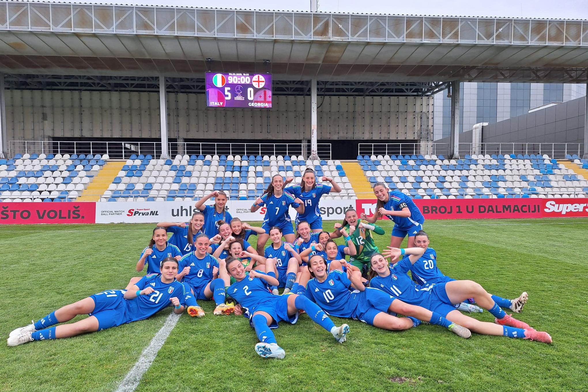 Italia a forza 5: battuta la Georgia all’esordio nel Round 2. Mazzantini: \"Bella interpretazione, brave ragazze!\"
