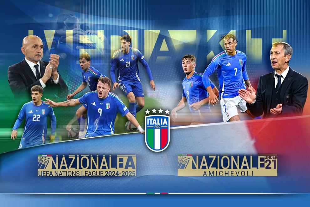 Online i media kit per le gare di marzo della Nazionale A e dell'Under 21