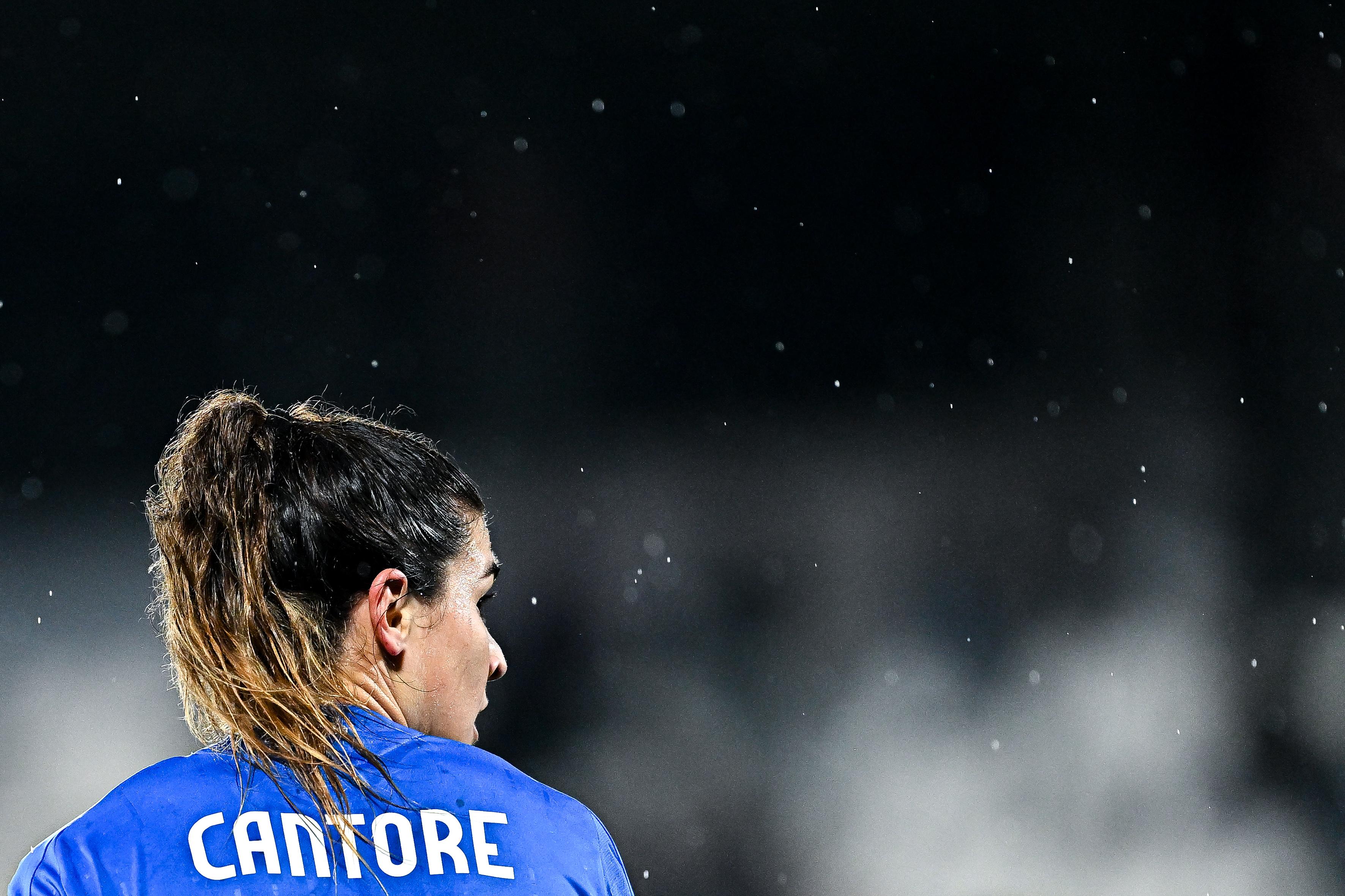 LA SPEZIA, ITALY - FEBRUARY 25: Sofia Cantore of Italy looks on during the UEFA Women's Nations League 2024/25 Grp A4 MD2 match between Italy and Denmark at Stadio Alberto Picco on February 25, 2025. (Photo by Simone Arveda - FIGC/FIGC via Getty Images)