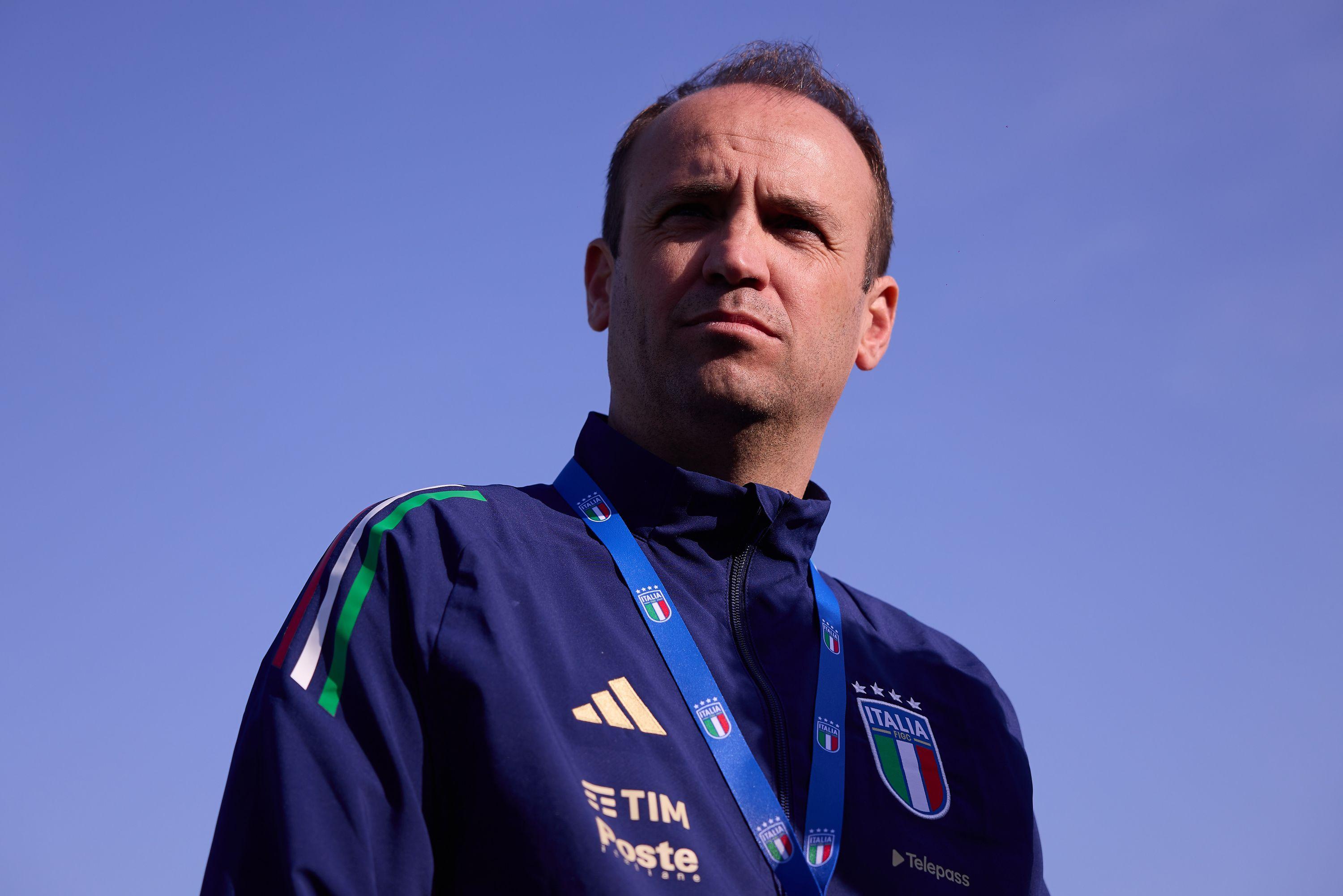 SANT'ARCANGELO DI ROMAGNA, ITALY - APRIL 02: XXXXX during the UEFA European Women's Under-19 Championship round 2 match between Italy and Belarus at Stadio Valentino Mazzola on April 02, 2025 in Sant'Arcangelo di Romagna, Italy. (Photo by Emmanuele Ciancaglini/FIGC via Getty Images)