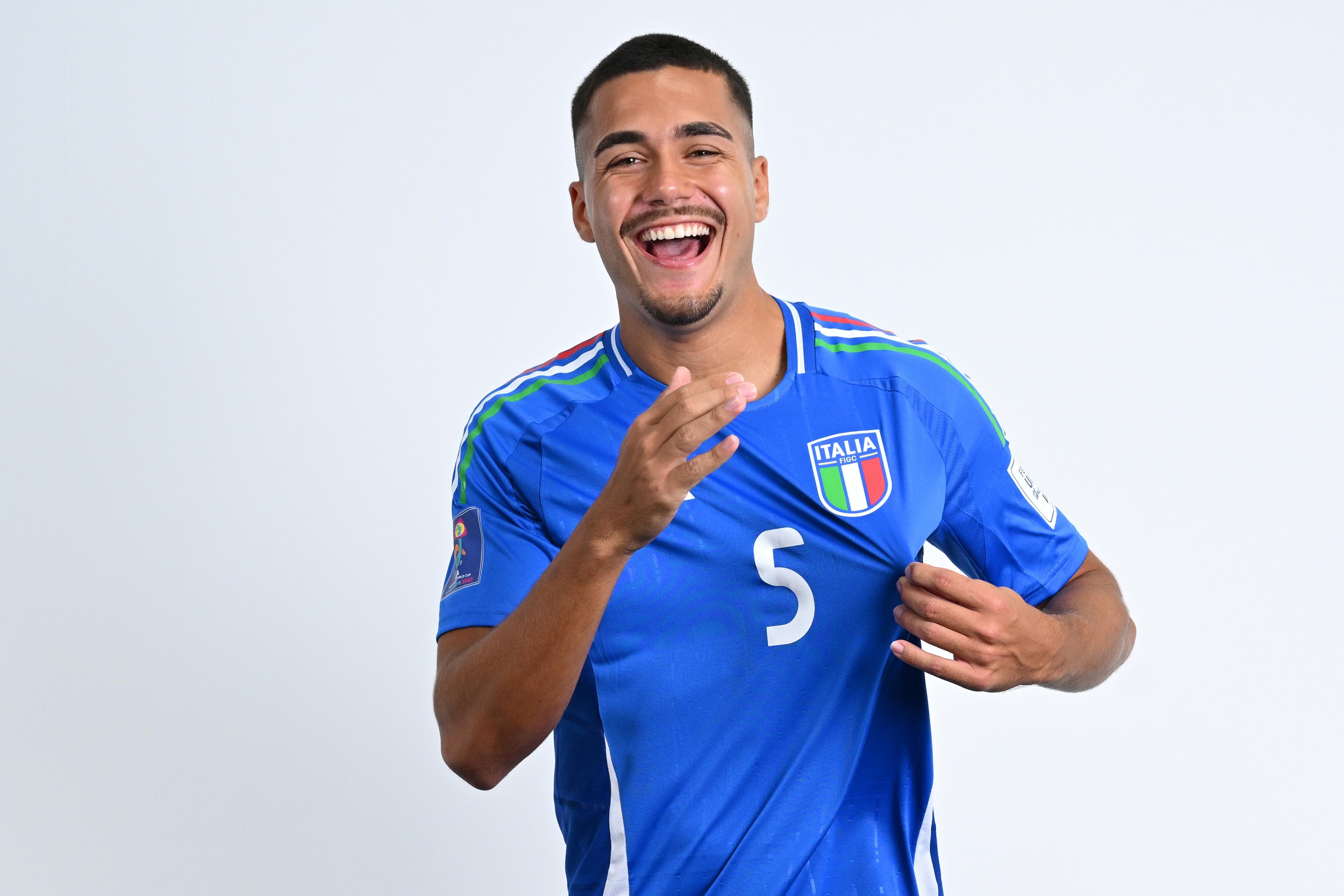 MAHE, SEYCHELLES - APRIL 30: Josep Gentilin of Italy poses for a photo during the FIFA Beach Soccer World Cup Seychelles 2025 portrait shoot on April 30, 2025 in Mahe, Seychelles. (Photo by Tullio Puglia - FIFA/FIFA via Getty Images)