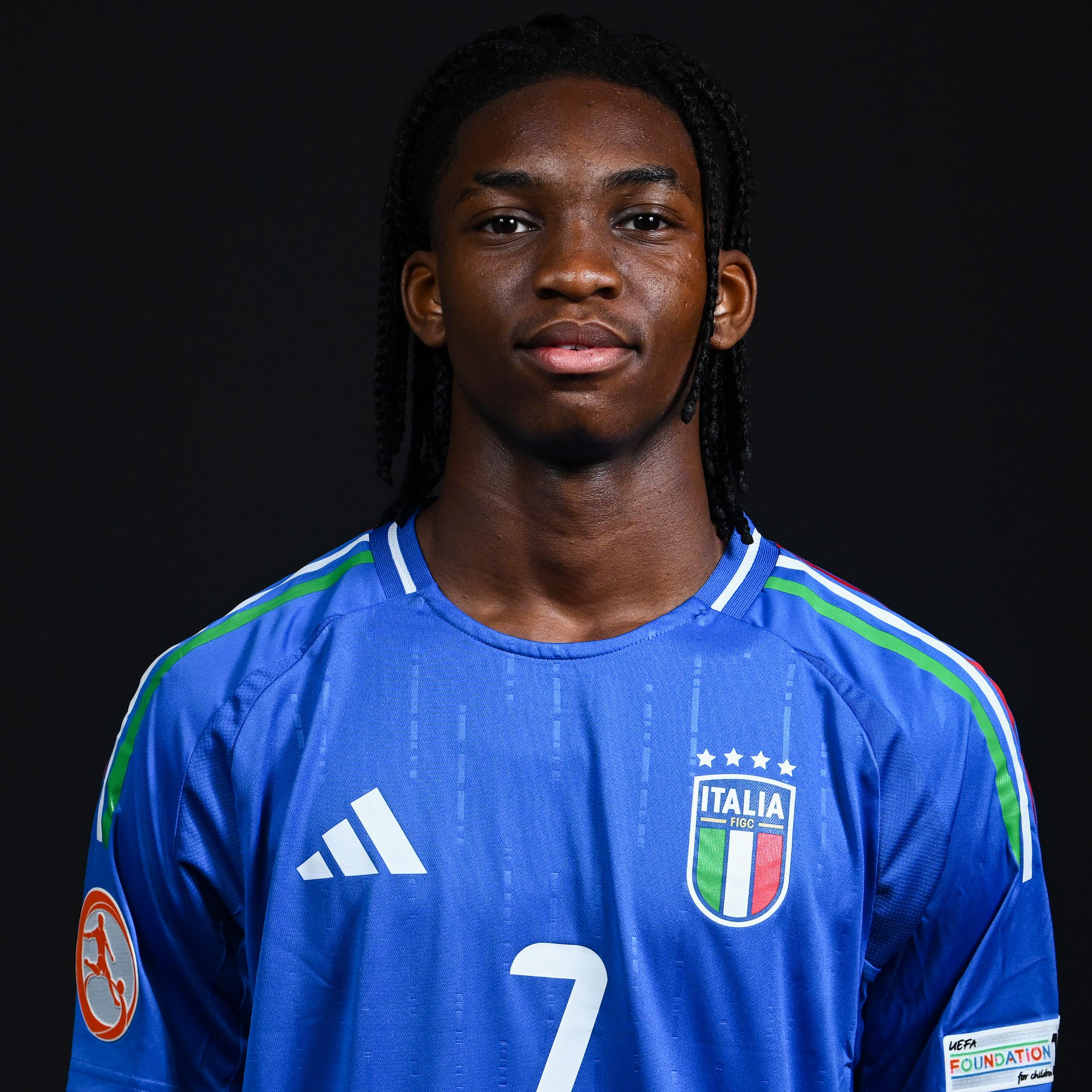 TIRANA, ALBANIA - MAY 18: â Destiny Onoguekhan Elimoghale of Italy poses for a portrait during the UEFA European Under-17 Championship 2024/25 Media Session on May 18, 2025 in Tirana, Albania. (Photo by Ben McShane - Sportsfile/UEFA via Getty Images)