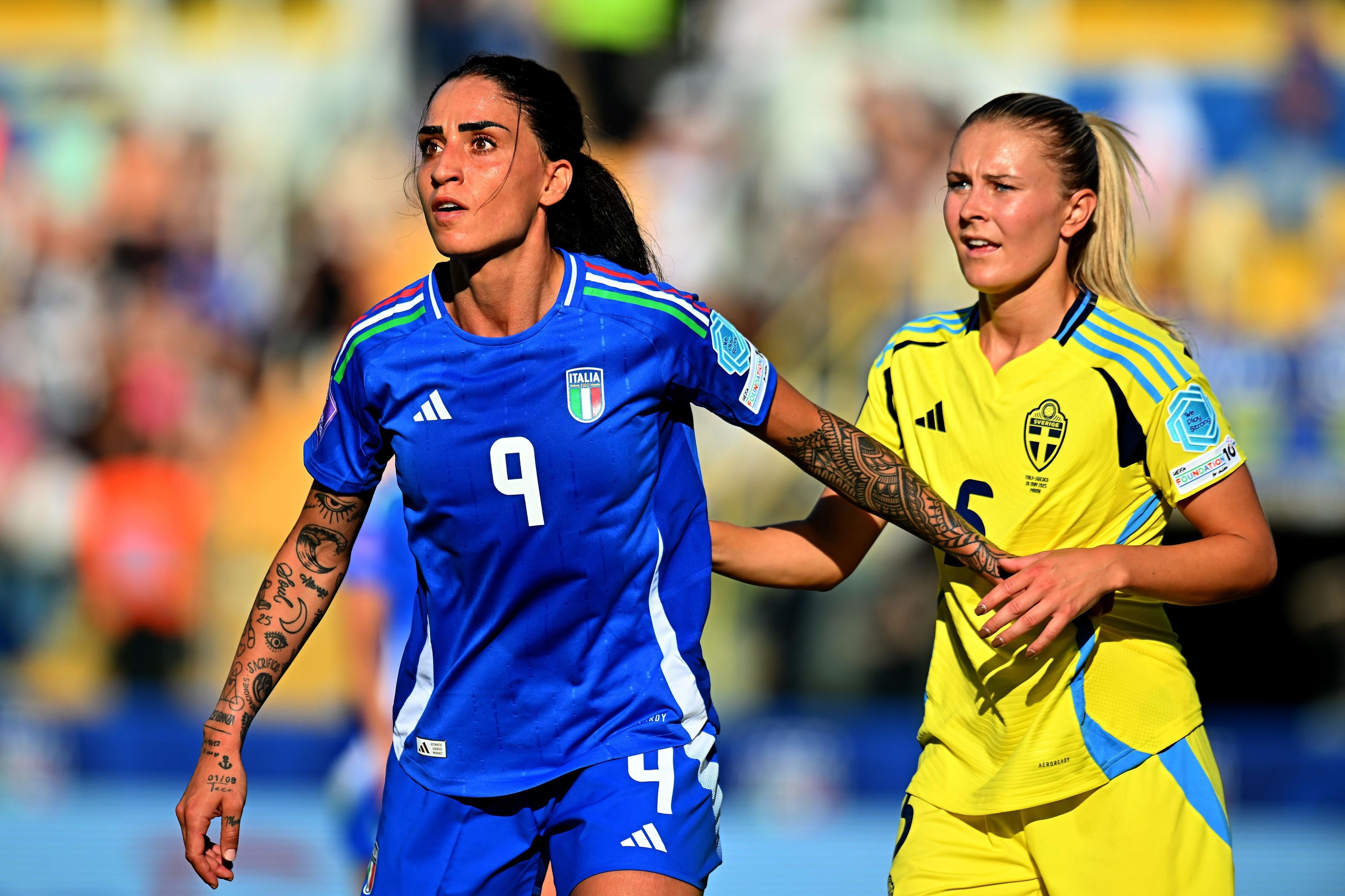PARMA, ITALY - MAY 30: Martina Piemonte of Italy during the UEFA Women's Nations League 2024/25 Grp A4 MD5 match between Italy and Sweden at on May 30, 2025 in Parma, Italy. (Photo by Alessandro Sabattini - FIGC/FIGC via Getty Images)