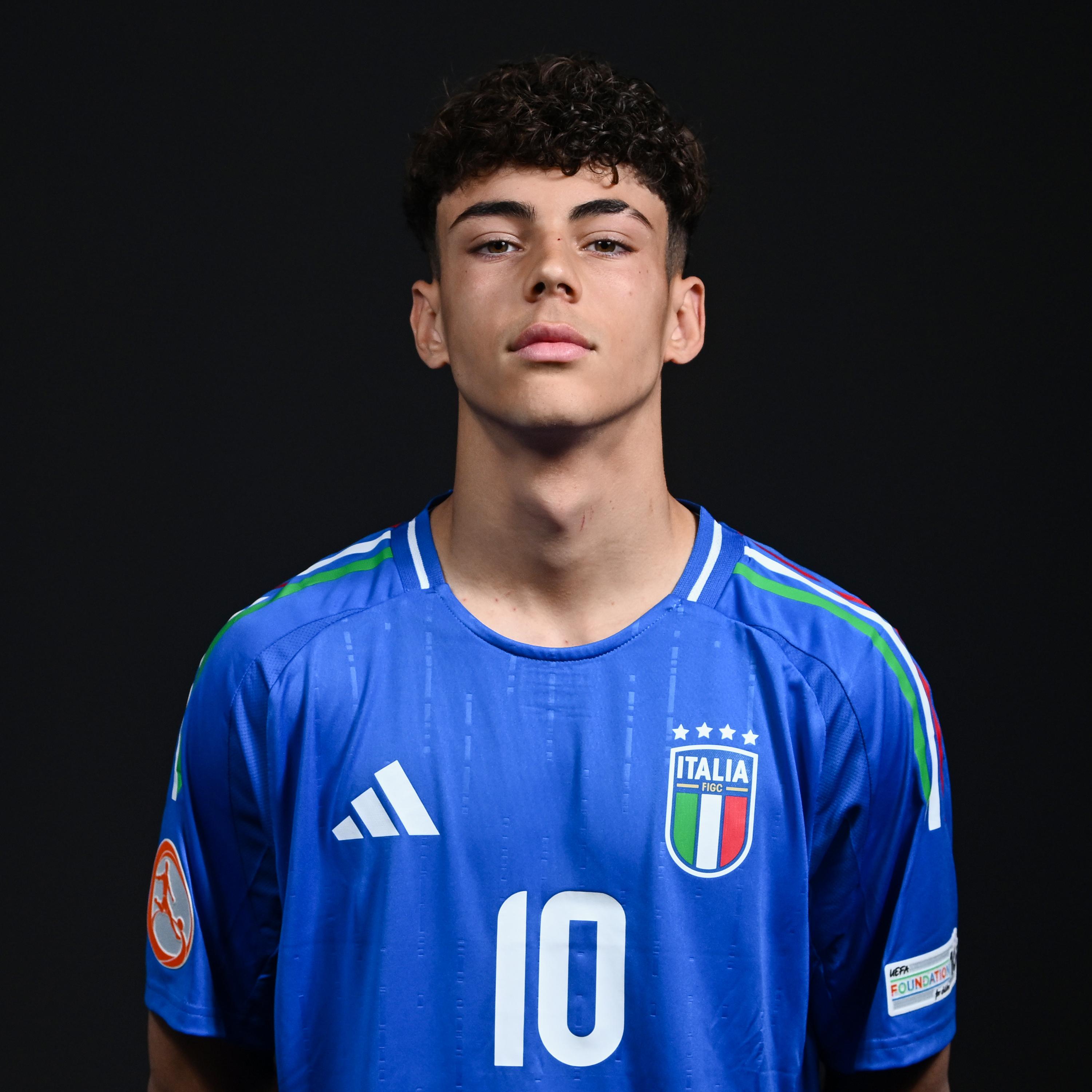 TIRANA, ALBANIA - MAY 18: â Samuele Inacio of Italy poses for a portrait during the UEFA European Under-17 Championship 2024/25 Media Session on May 18, 2025 in Tirana, Albania. (Photo by Ben McShane - Sportsfile/UEFA via Getty Images)