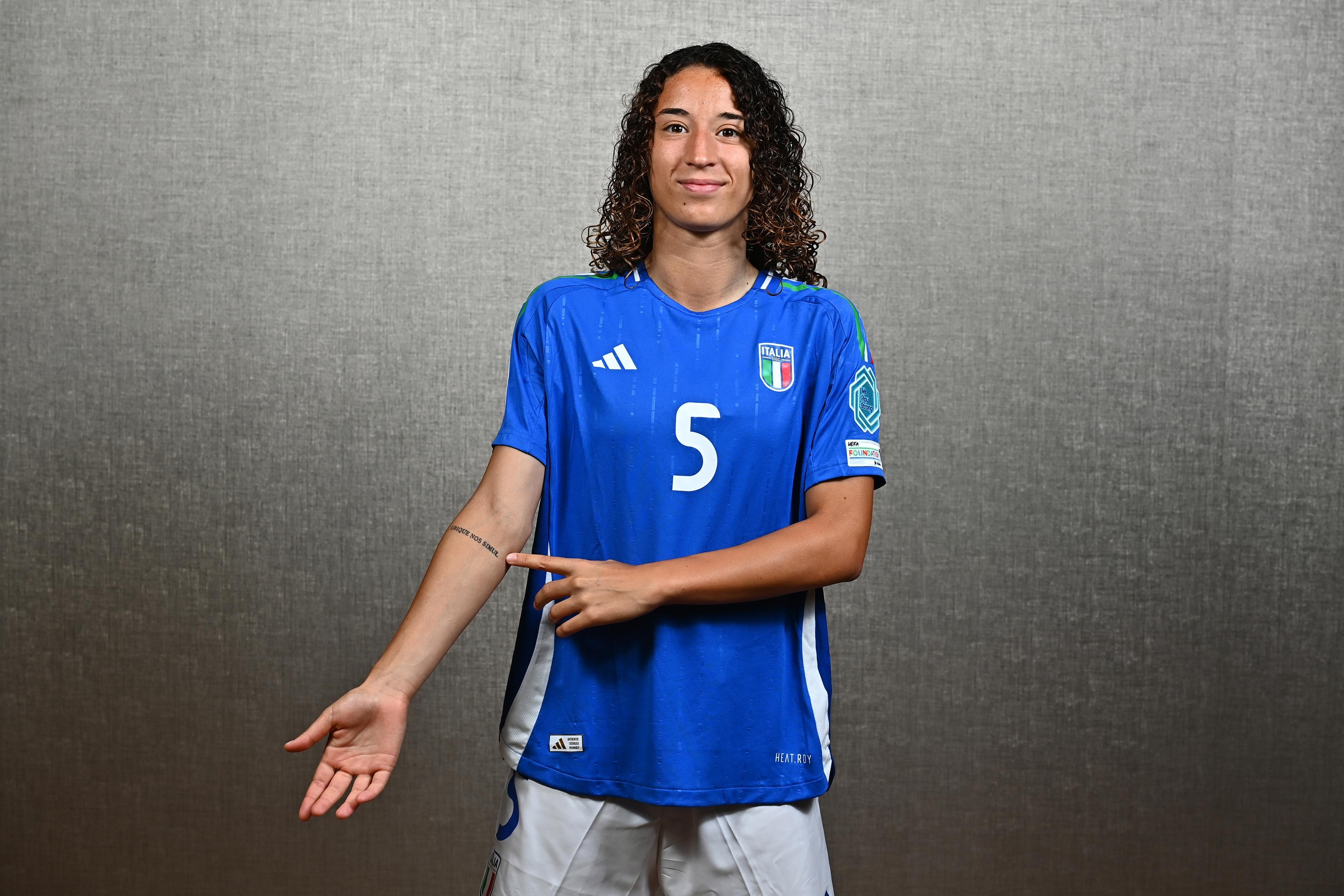 RZESZOW, POLAND - JUNE 13: Azzurra Gallo of Italy poses for a portrait ahead of the UEFA Women's European Under-19 Championship 2025 on June 13, 2025 in Rzeszow, Poland. (Photo by Tyler Miller - Sportsfile/UEFA via Getty Images)