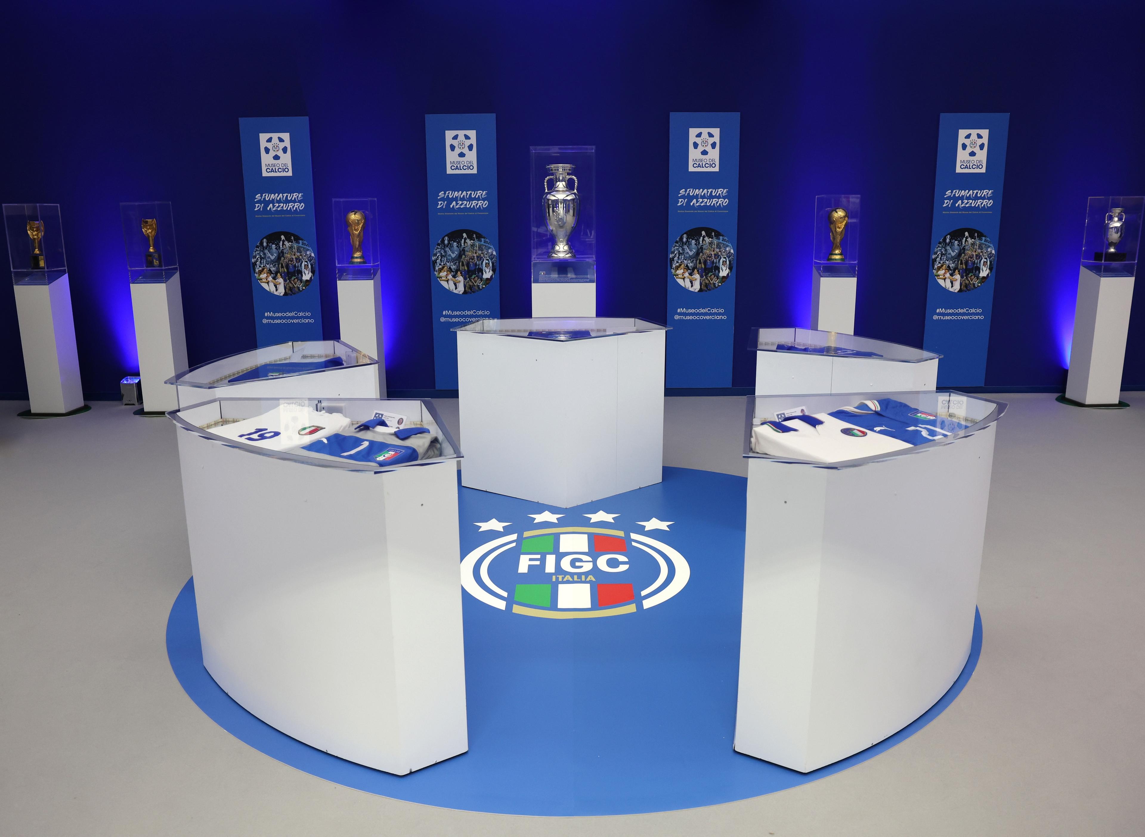 ISERLOHN, GERMANY - JUNE 12: View of the Casa Azzurri Museum at Hemberg-Stadion on June 12, 2024 in Iserlohn, Germany. (Photo by Claudio Villa/Getty Images for FIGC)