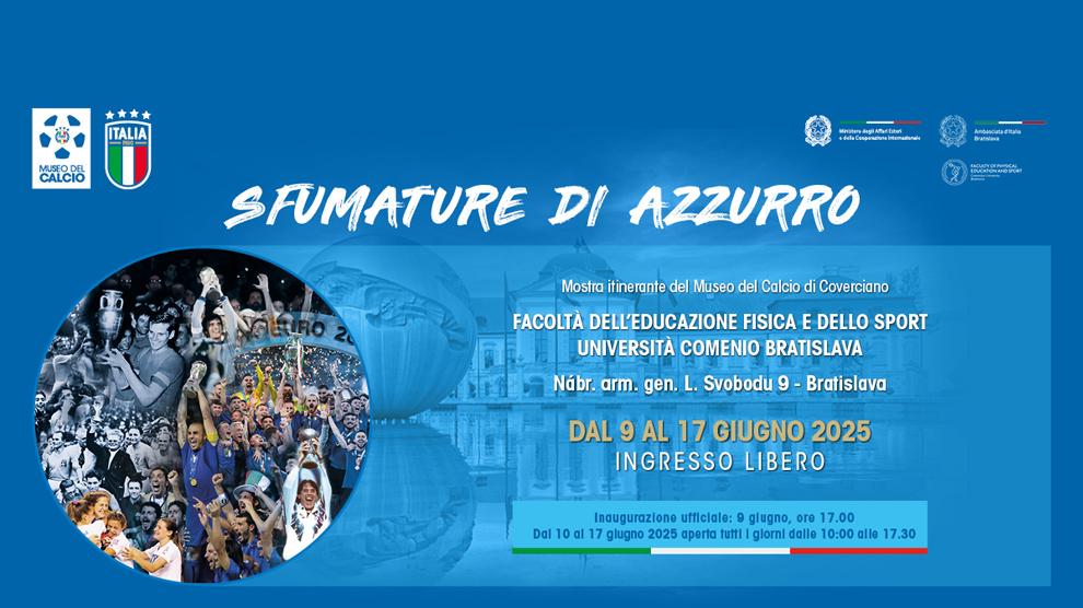 ‘Sfumature di Azzurro’ fa tappa all’Europeo Under 21: dal 9 giugno a Bratislava la mostra con i cimeli del Museo del Calcio