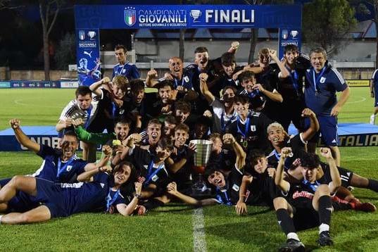 <<enter caption here>> at Stadio della Vittoria on June 22, 2022 in Tolentino, Italy.