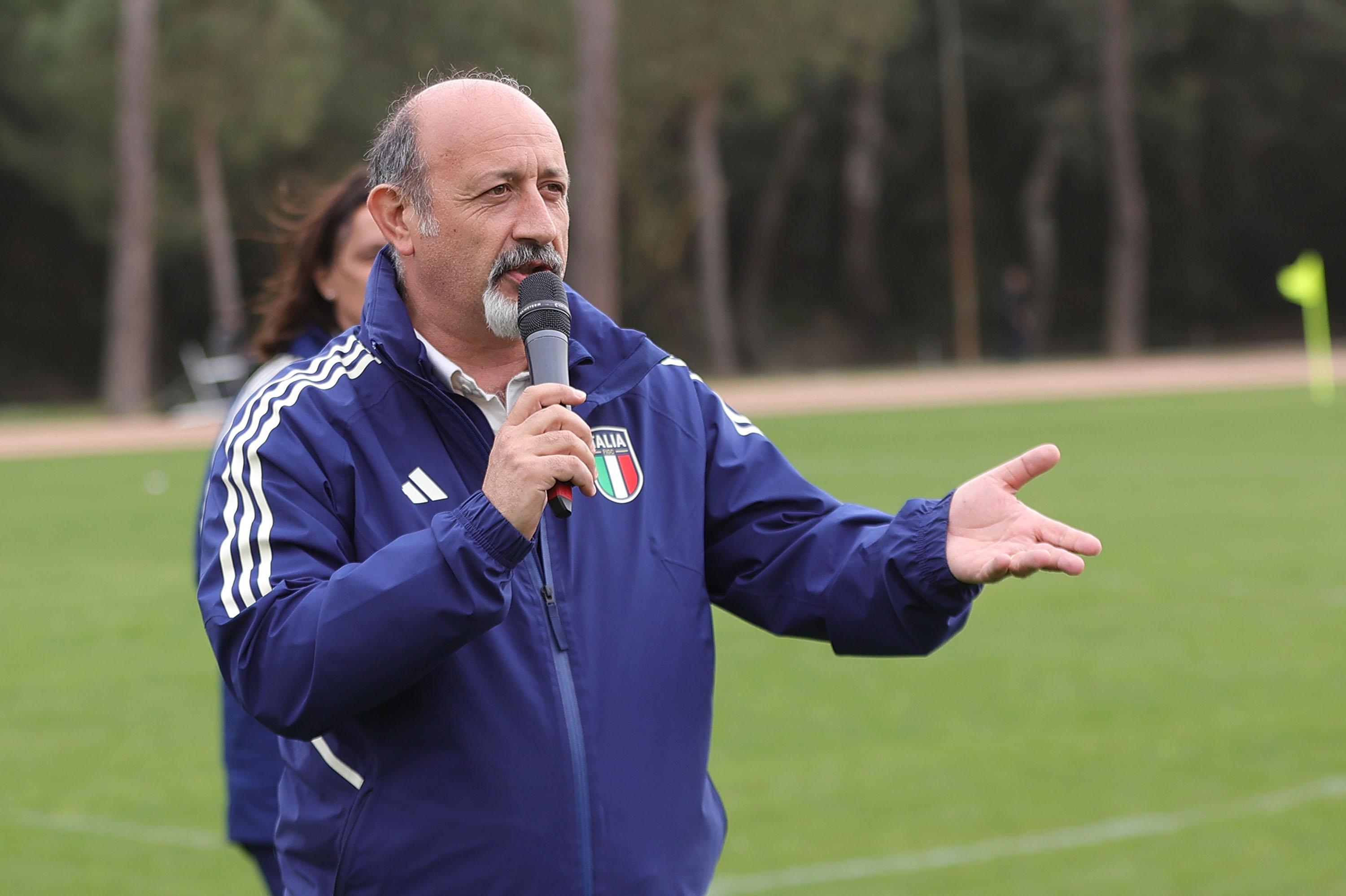 TIRRENIA, ITALY - MARCH 30: <> during the 27/03/2024 FIGC 'Torneo Selezioni Territoriali Calcio' Event on March 30, 2024 in Tirrenia, Italy. (Photo by Gabriele Maltinti/Getty Images)
