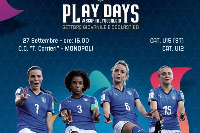 Settimana Europea dello Sport, in arrivo domani a Monopoli il Play days Calcio Femminile