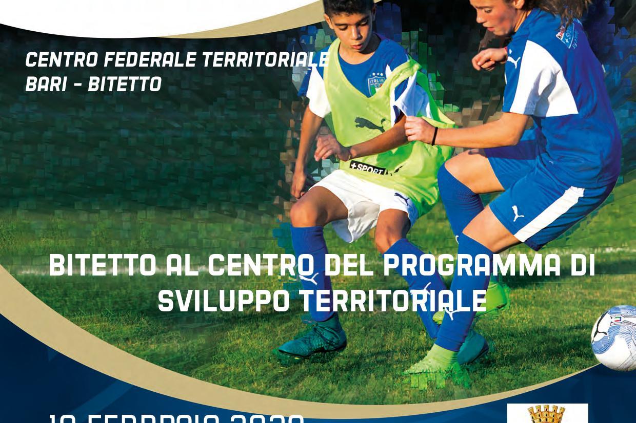 Lunedì 10 febbraio a Bitetto la presentazione del Centro Federale Territoriale