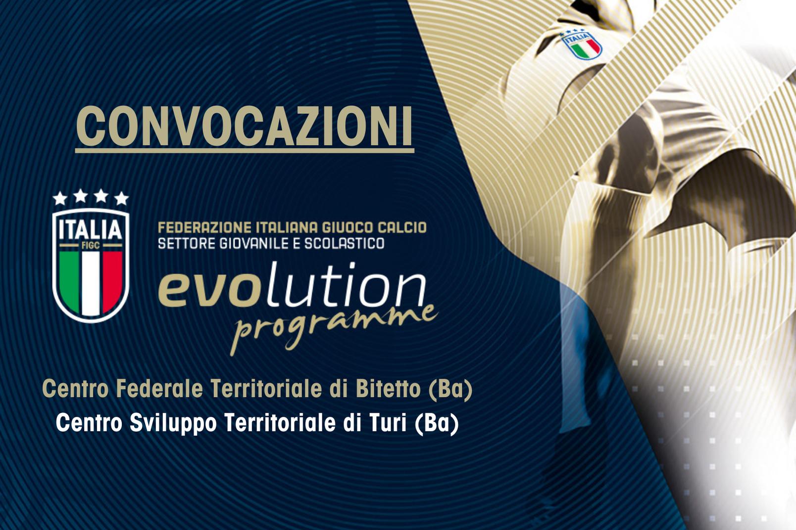 Convocazioni CFT Bari-Bitetto e CST di Turi