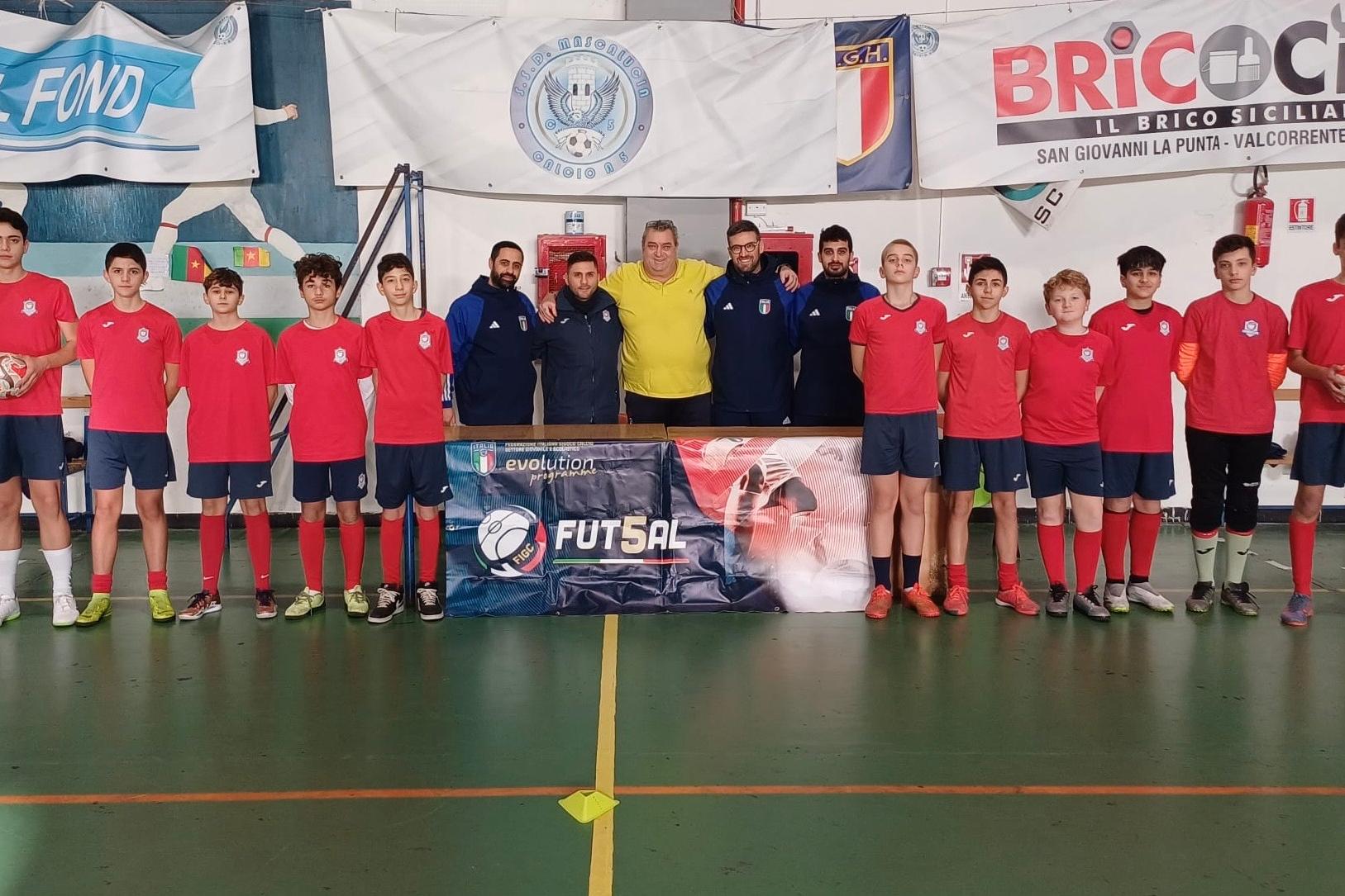 Staff CST Catania ospite del \"Mascalucia Calcio a 5\"