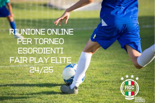 Riunione online per il Torneo Esordienti Fair Play Elite 2024/2025