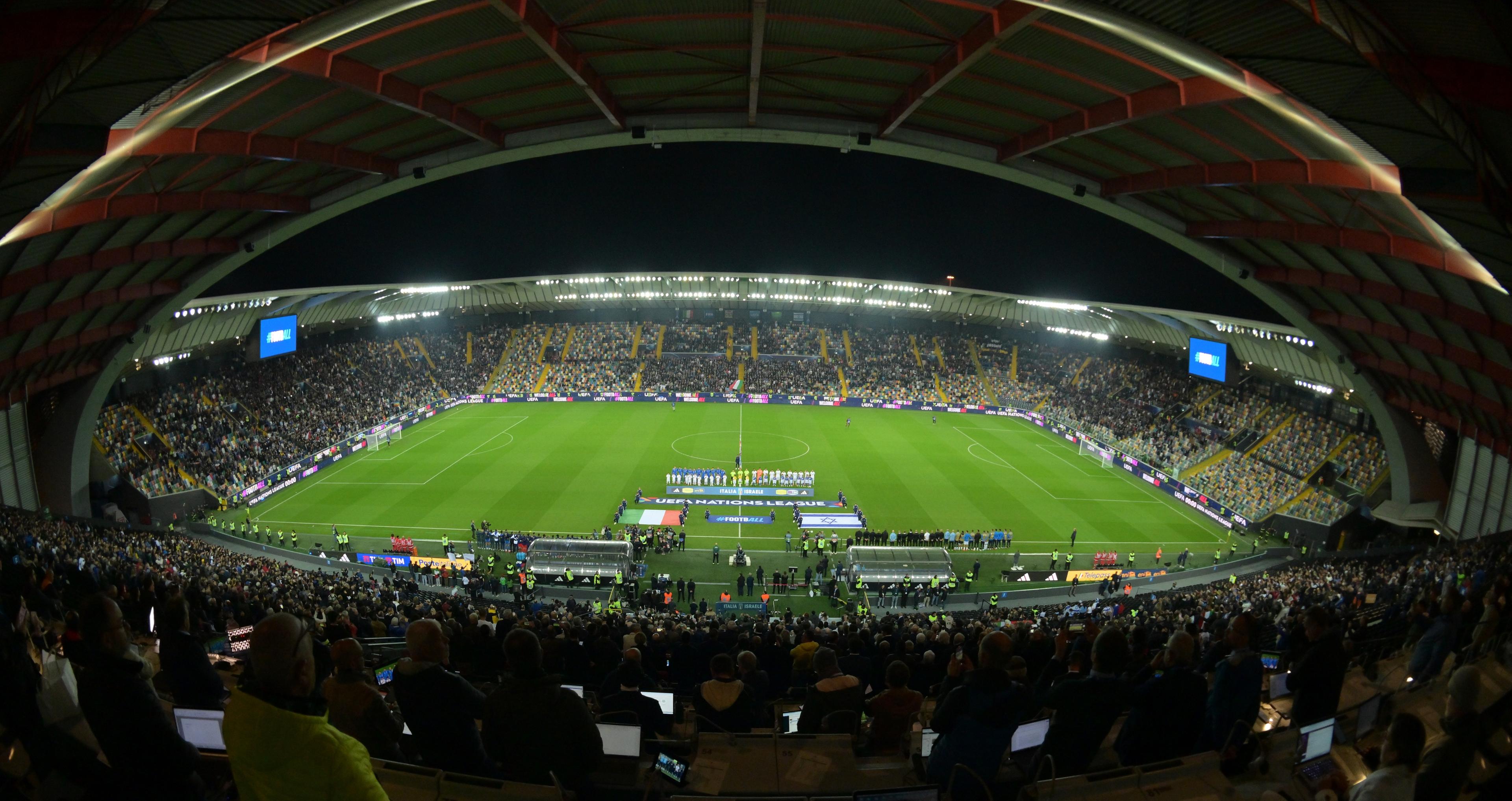 UDINE, ITALY - OCTOBER 14: A general view prior the UEFA Nations League 2024/25 League A Group A2 match between Italy and Israel at on October 14, 2024 in Udine, Italy. (Photo by Giuseppe Bellini - FIGC/FIGC via Getty Images)