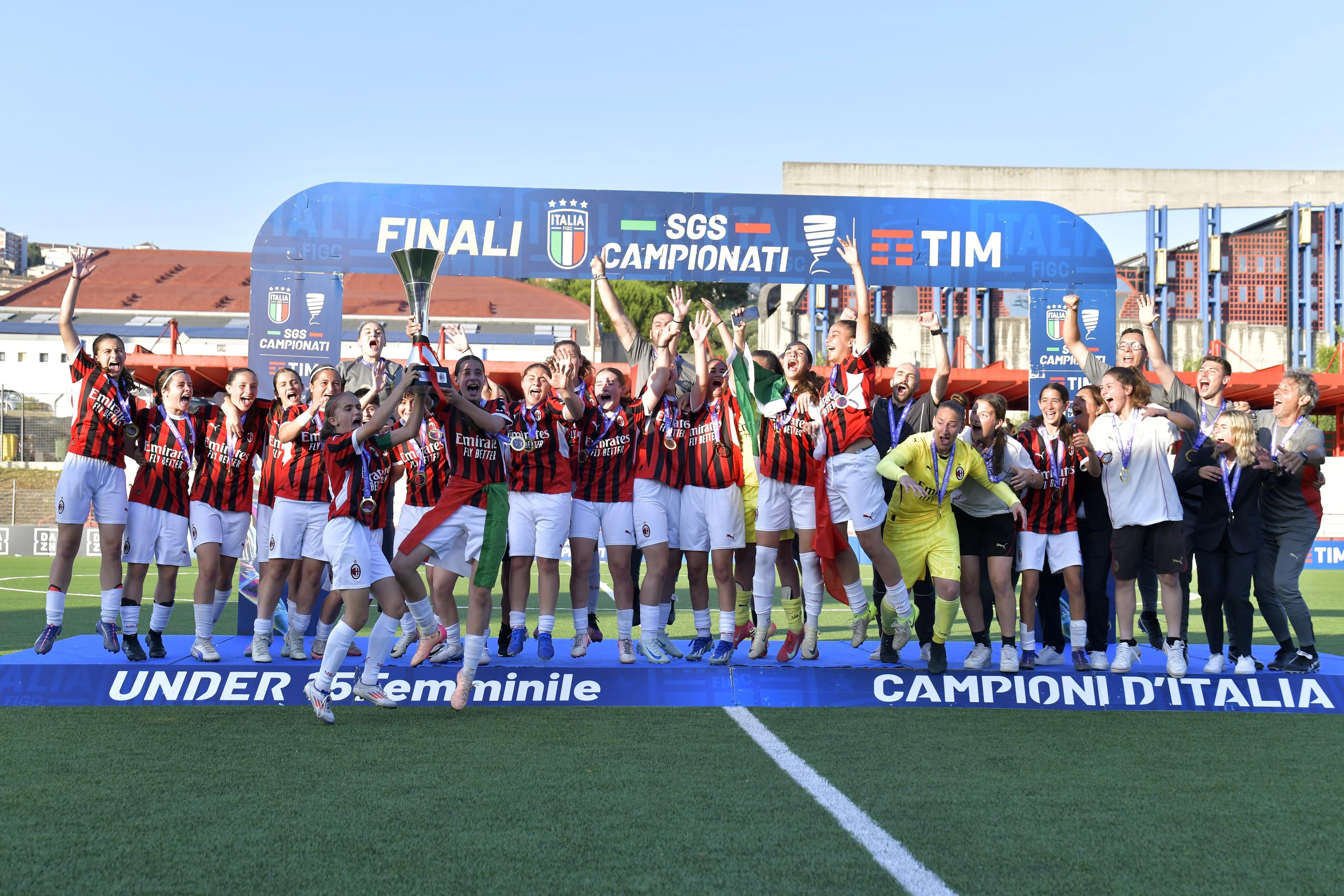 Under 15 Femminile, Milan campione d’Italia: 2-1 alla Juventus ad Anagni. Sacchi: \"Le ragazze sono state eccezionali\"
