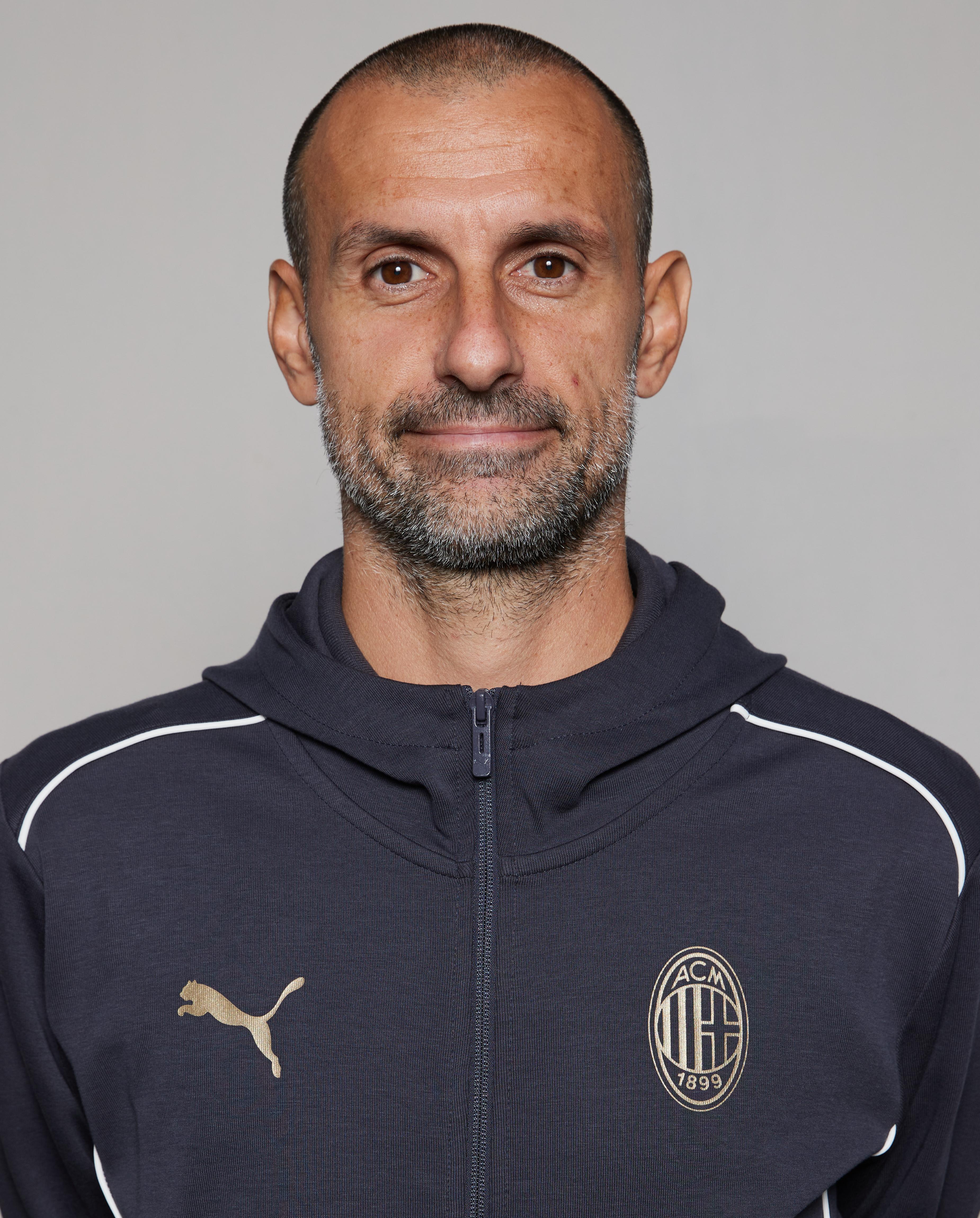 MILAN, ITALY - SEPTEMBER 30: Fabio Treccani of Allieve U17 poses for a photo during the AC Milan Youth Teams photo session at Vismara PUMA House of Football on September 30, 2024 in Milan, Italy. (Photo by Francesco Scaccianoce/AC Milan via Getty Images)