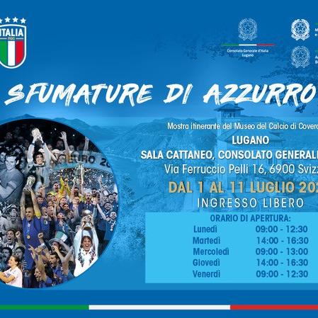 A Lugano l’inaugurazione di ‘Sfumature di Azzurro’, la mostra itinerante con i cimeli del Museo del Calcio