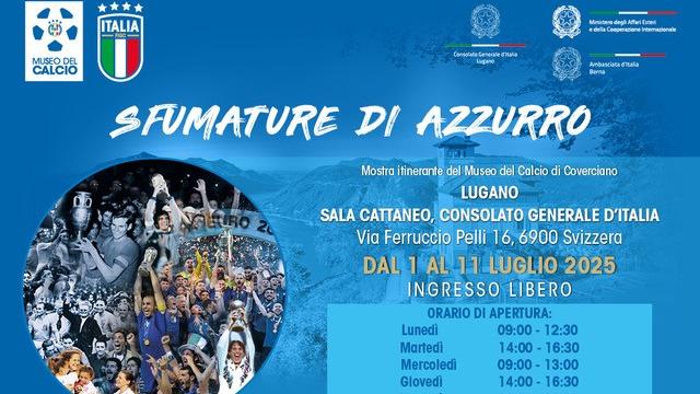 A Lugano l’inaugurazione di ‘Sfumature di Azzurro’, la mostra itinerante con i cimeli del Museo del Calcio