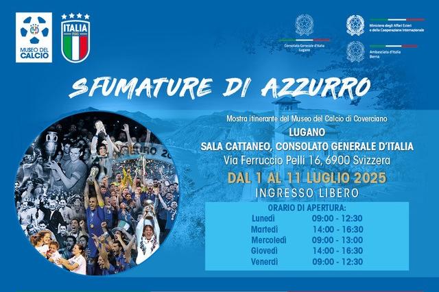 A Lugano l’inaugurazione di ‘Sfumature di Azzurro’, la mostra itinerante con i cimeli del Museo del Calcio