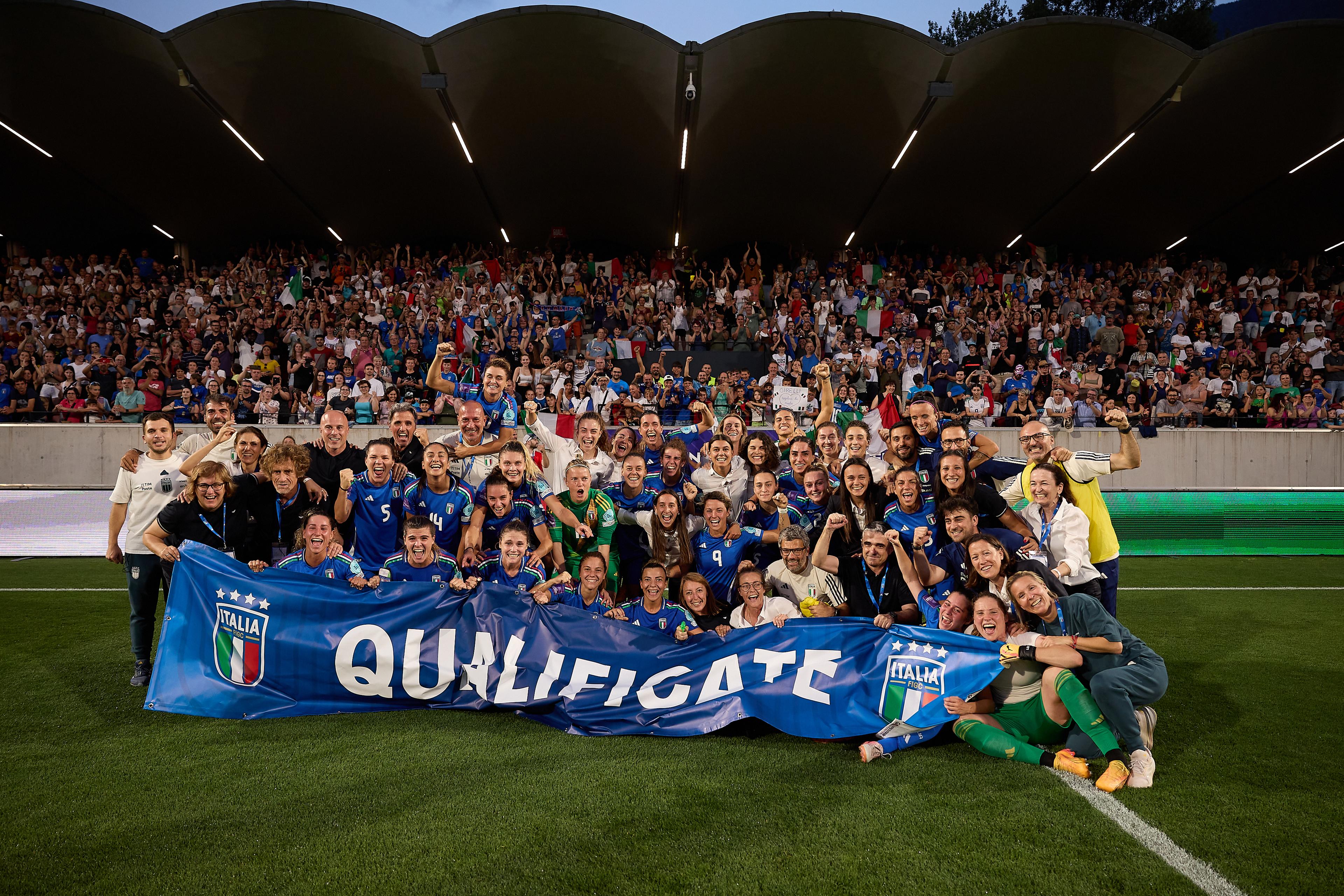BOLZANO, ITALY - JULY 16: XXXXX during the Women's EURO 2025 European Qualifiers match between Italy and Finland at Stadio Druso on July 16, 2024 in Bolzano, Italy. (Photo by Emmanuele Ciancaglini/Getty Images)