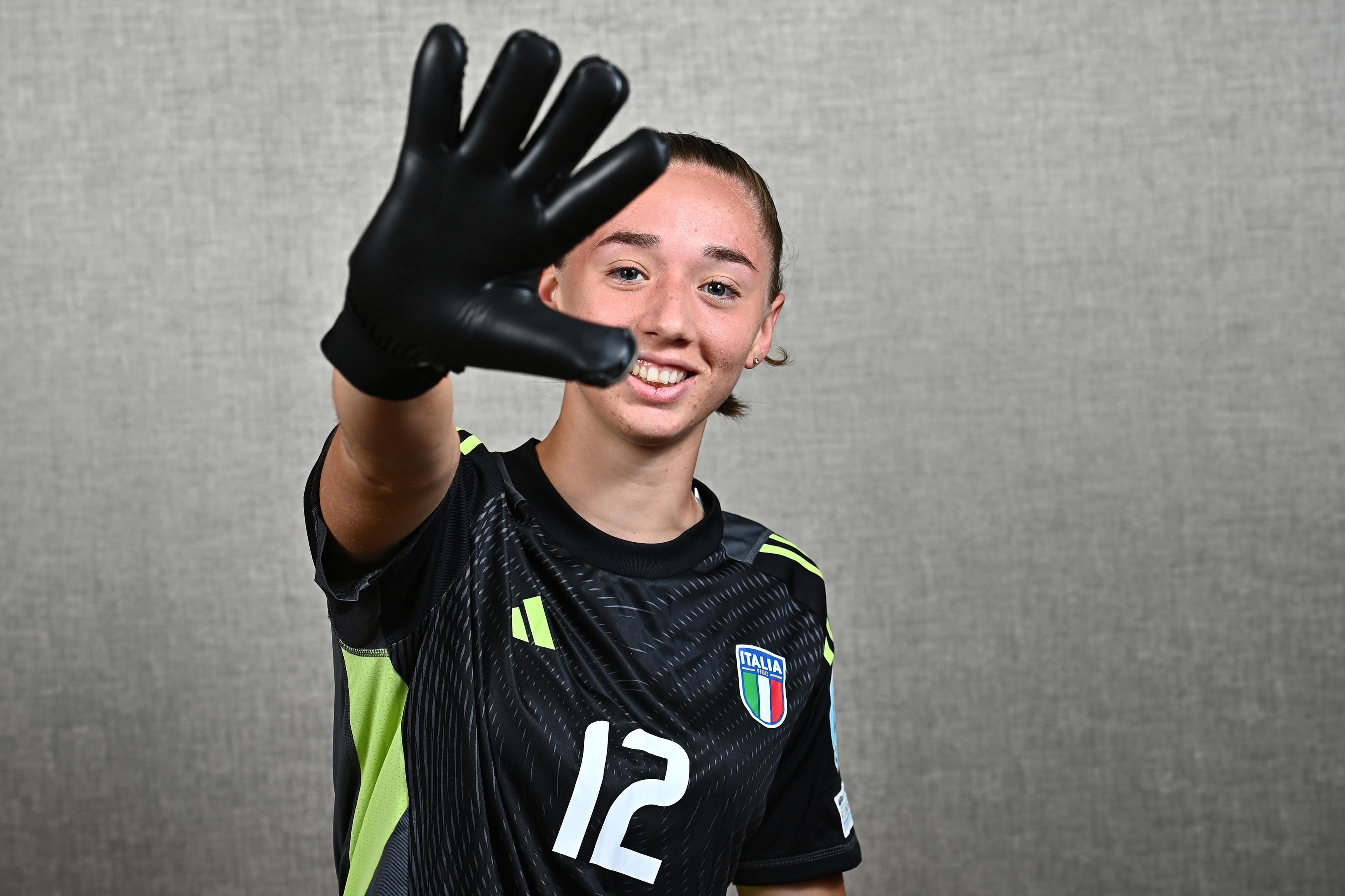 RZESZOW, POLAND - JUNE 13: Elena Belli of Italy poses for a portrait ahead of the UEFA Women's European Under-19 Championship 2025 on June 13, 2025 in Rzeszow, Poland. (Photo by Tyler Miller - Sportsfile/UEFA via Getty Images)