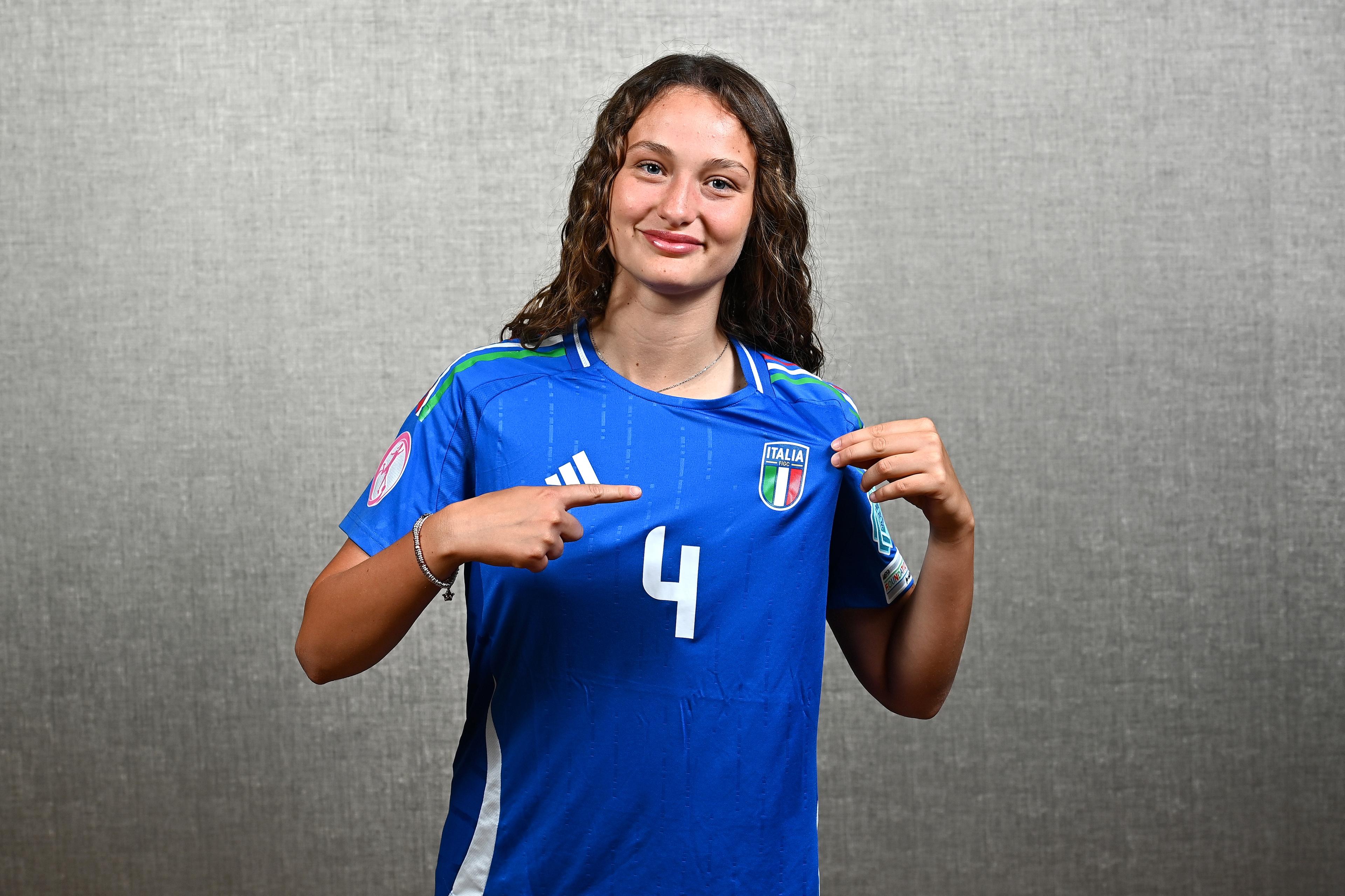 RZESZOW, POLAND - JUNE 13: Martina Cocino of Italy poses for a portrait ahead of the UEFA Women's European Under-19 Championship 2025 on June 13, 2025 in Rzeszow, Poland. (Photo by Tyler Miller - Sportsfile/UEFA via Getty Images)