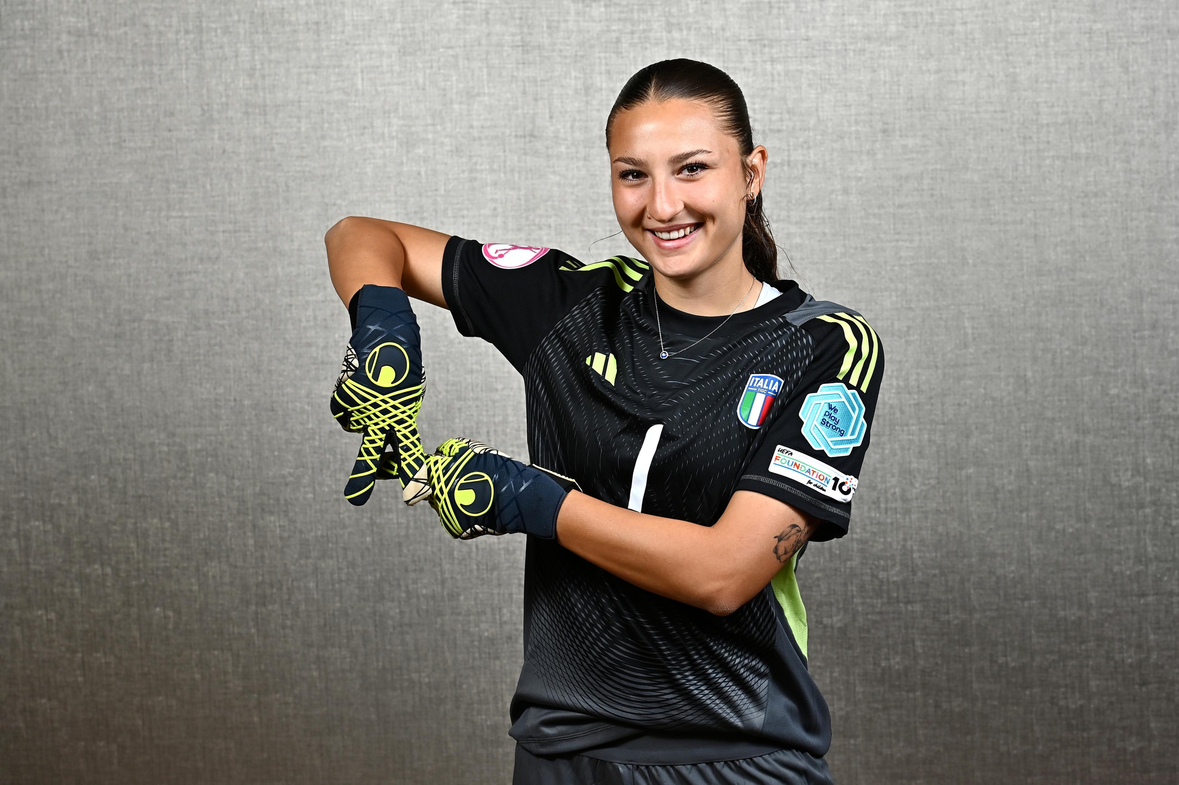 RZESZOW, POLAND - JUNE 13: Emma Mustafic of Italy poses for a portrait ahead of the UEFA Women's European Under-19 Championship 2025 on June 13, 2025 in Rzeszow, Poland. (Photo by Tyler Miller - Sportsfile/UEFA via Getty Images)